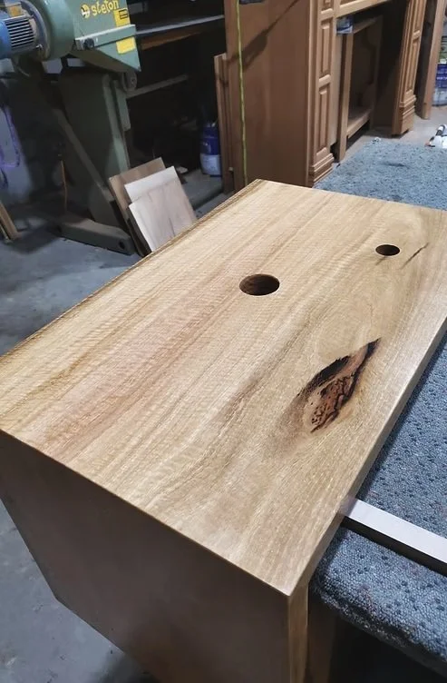 An images of a Vanity Top made by Newcastle Timber Slabs