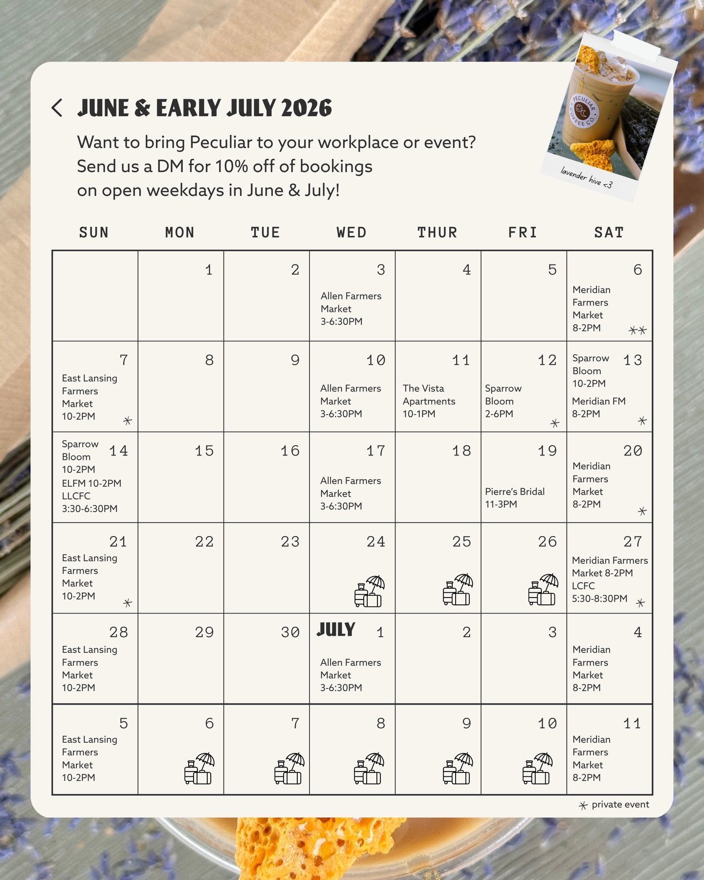 happy june 1! happy pride! happy monday! 

It&rsquo;s kind of a vibe when pride and a new month start on a monday!! 🥳🌈 also, one more month to try these specials! 

Can&rsquo;t get enough Peculiar? Bring us to your workplace or event! Send us a DM 