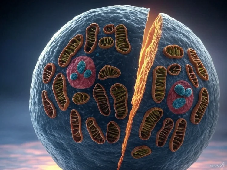Illustration of cell mitochondria representing the one meal a day schedule