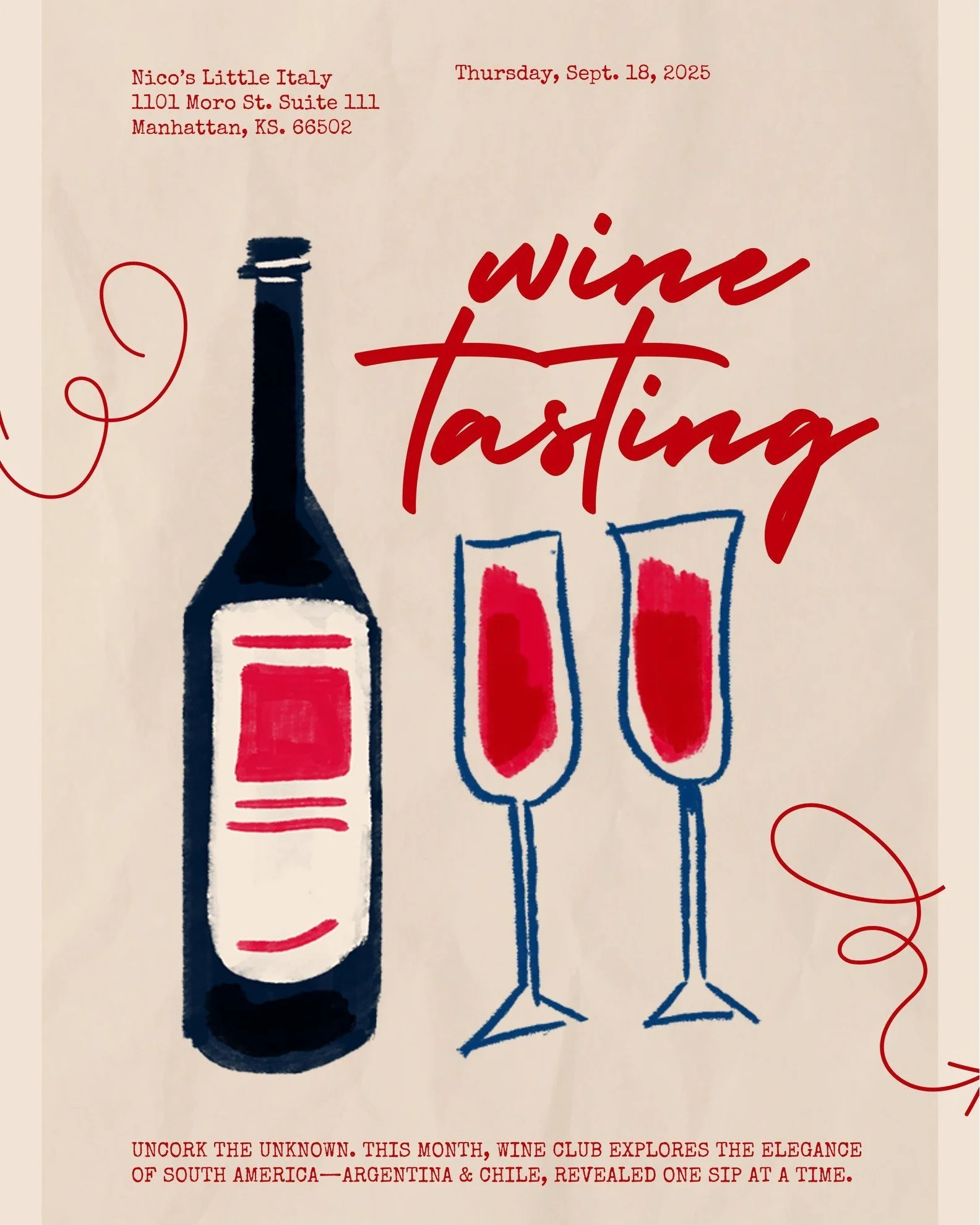 Uncork the unknown. Tonight at 6:00, Wine Club explores the elegance of South America&mdash;Argentina &amp; Chile, revealed one glass at a time.