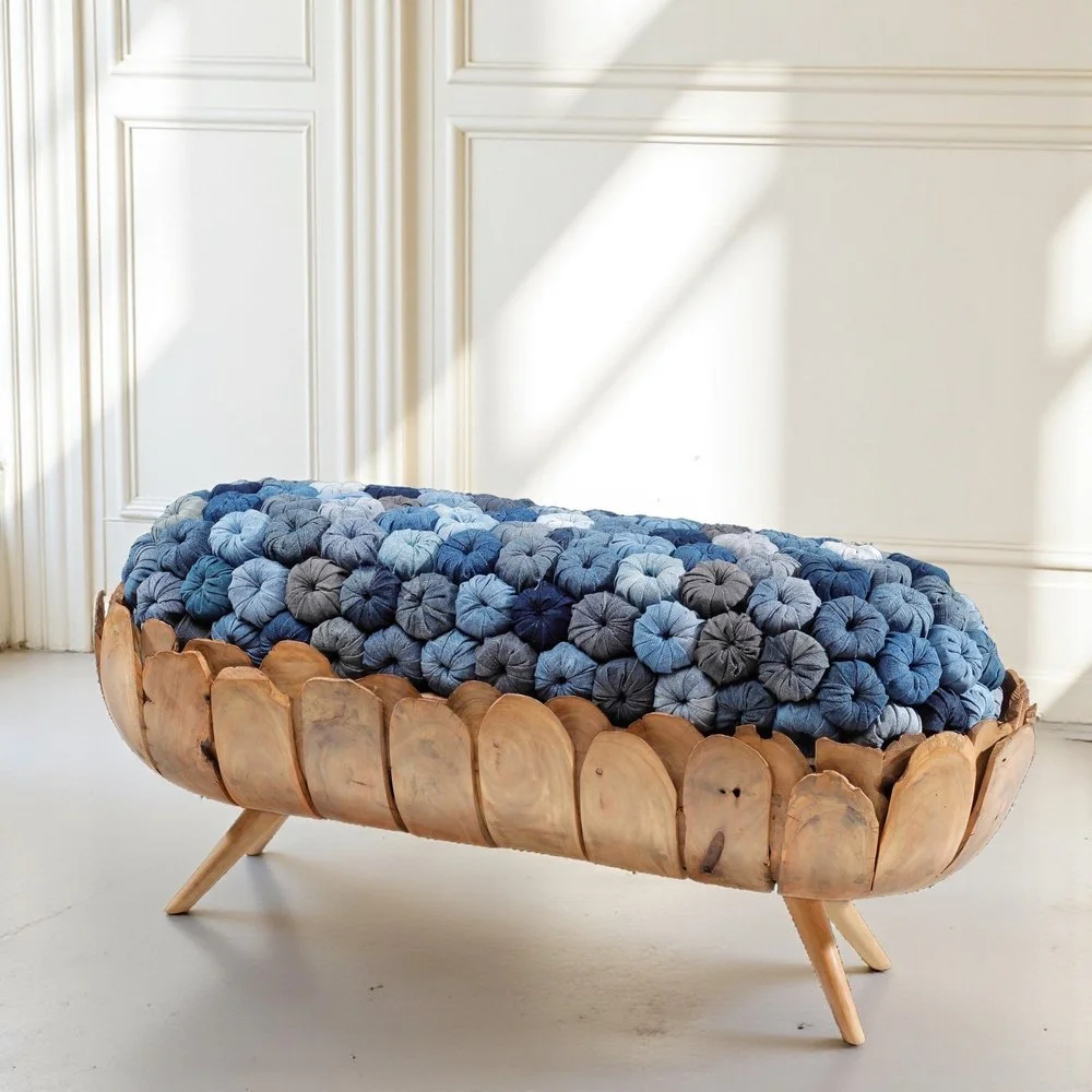 The Indigo Pin Cushion Bench