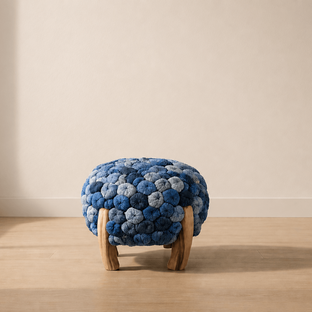 The Indigo Pin Cushion Stool
