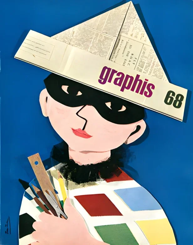 GRAPHIS NO.68, 1956 Cover:  Joan Jordan