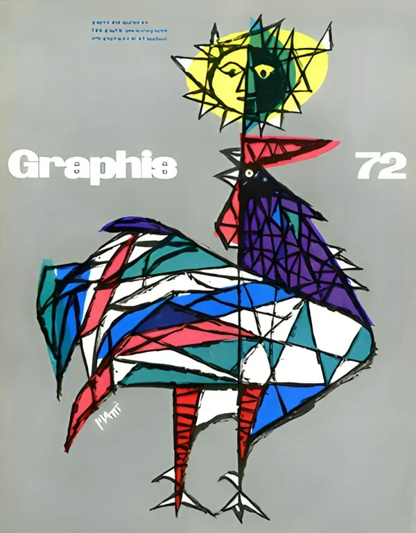 GRAPHIS NO.72, 1957 Cover:  Celestino Piatti