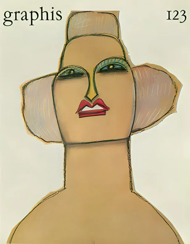 GRAPHIS NO. 123, 1966 Cover:  Saul Steinberg
