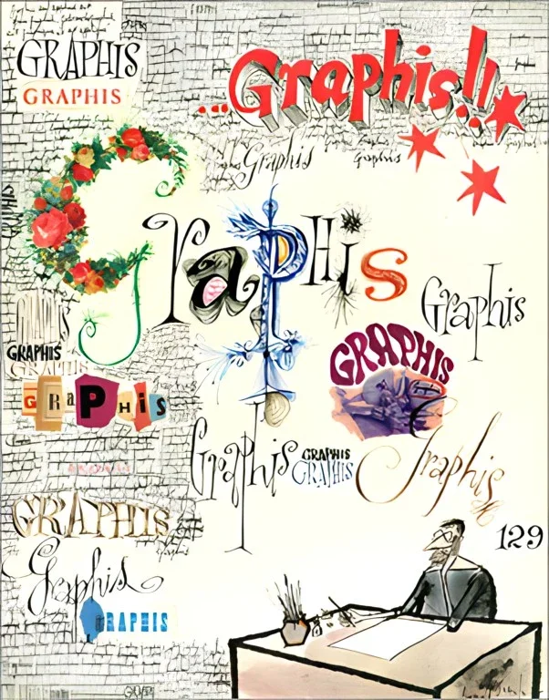 GRAPHIS NO. 129, 1967 Cover: Ronald Searle