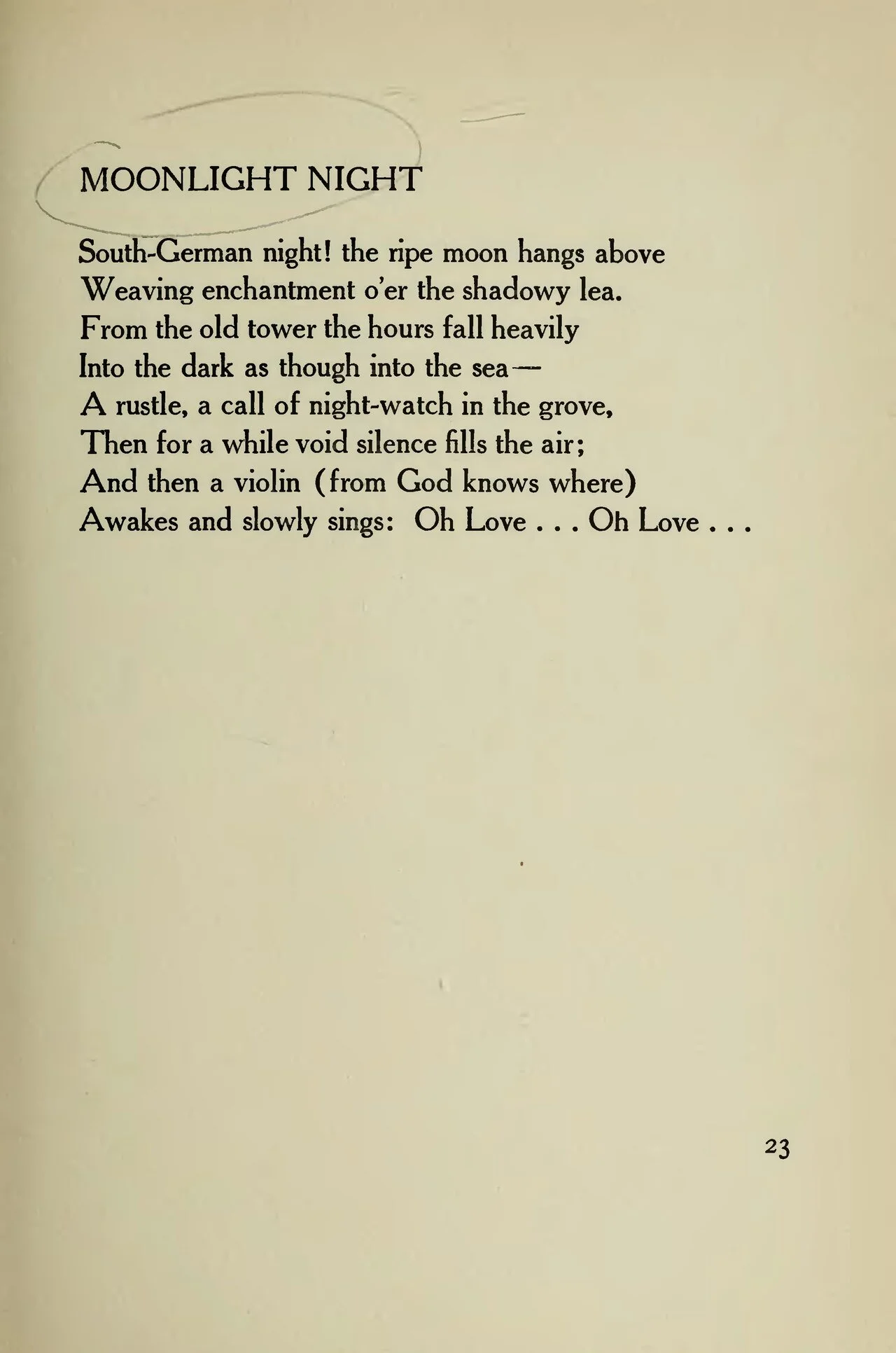 Poems to Night by Rilke