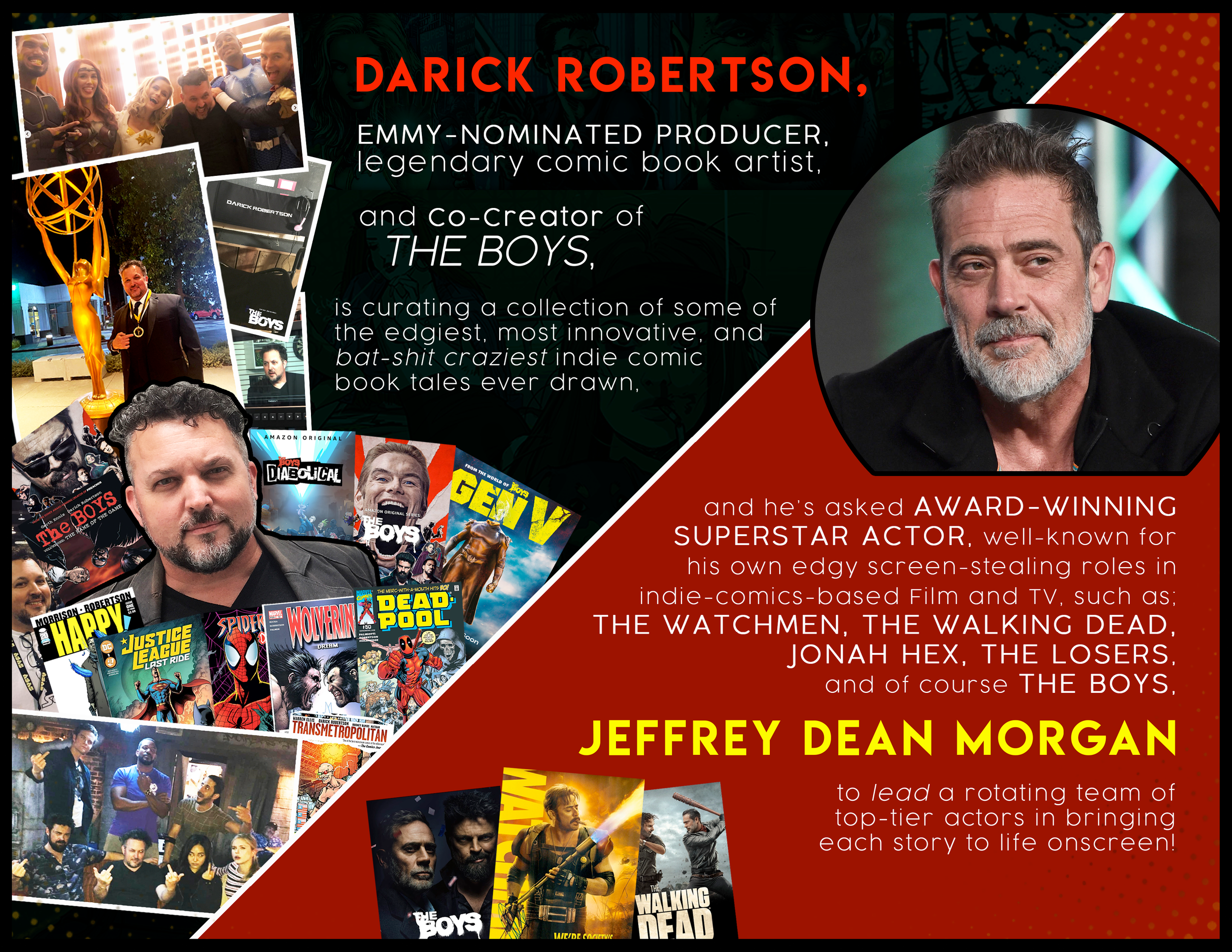 Interior page layout of a TV series pitch deck