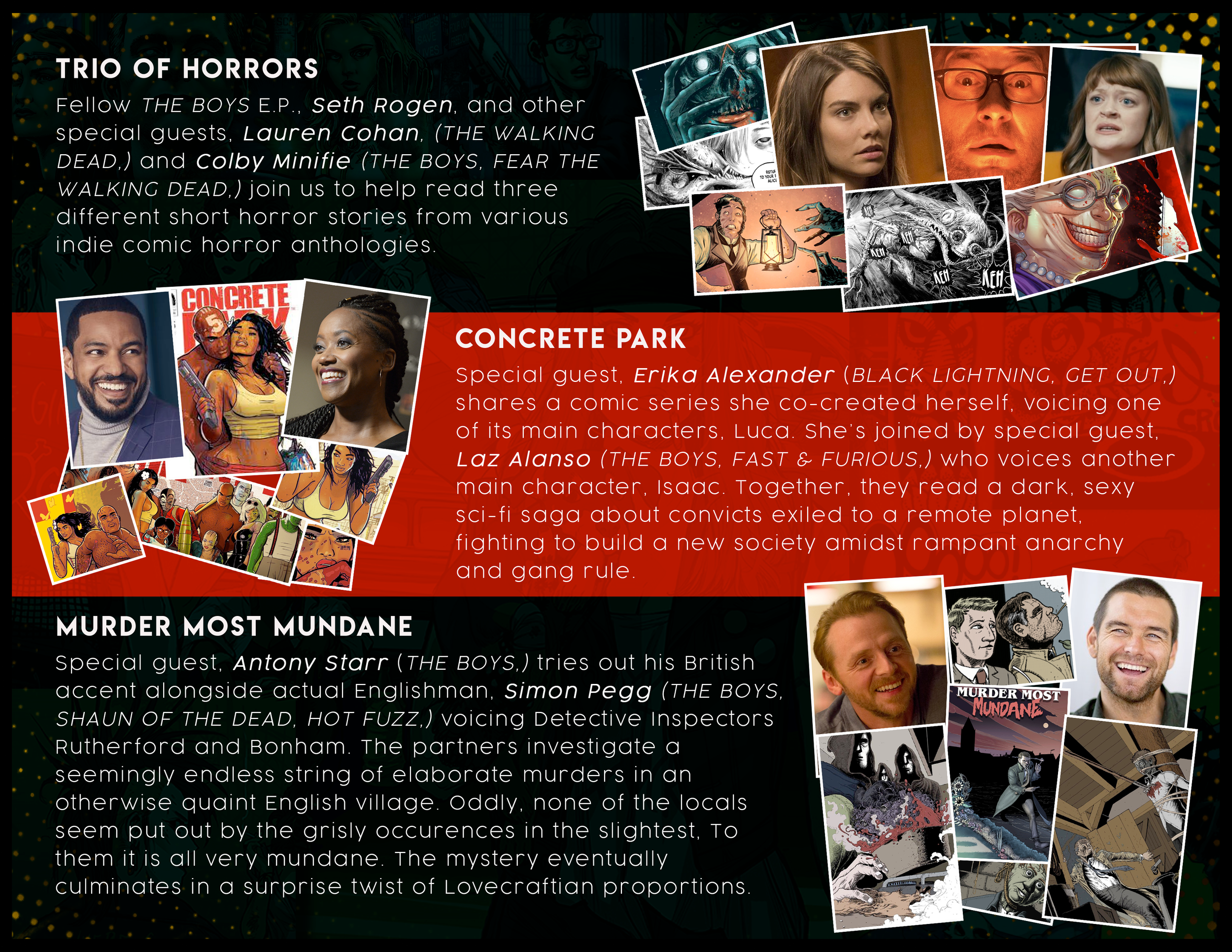 Interior page layout of a TV series pitch deck