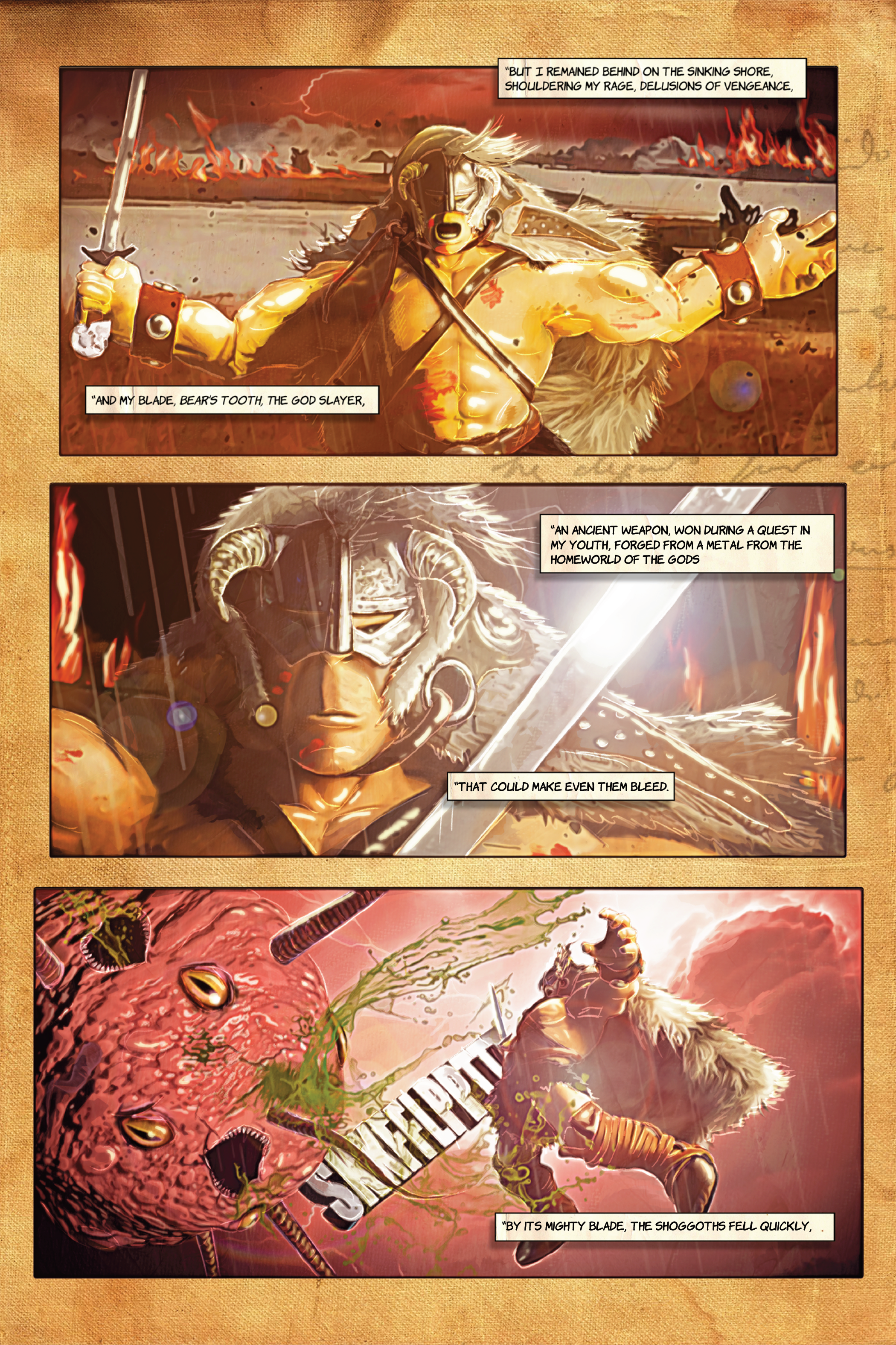 Interior comic book page for "Bärrdok The Wanderer" 