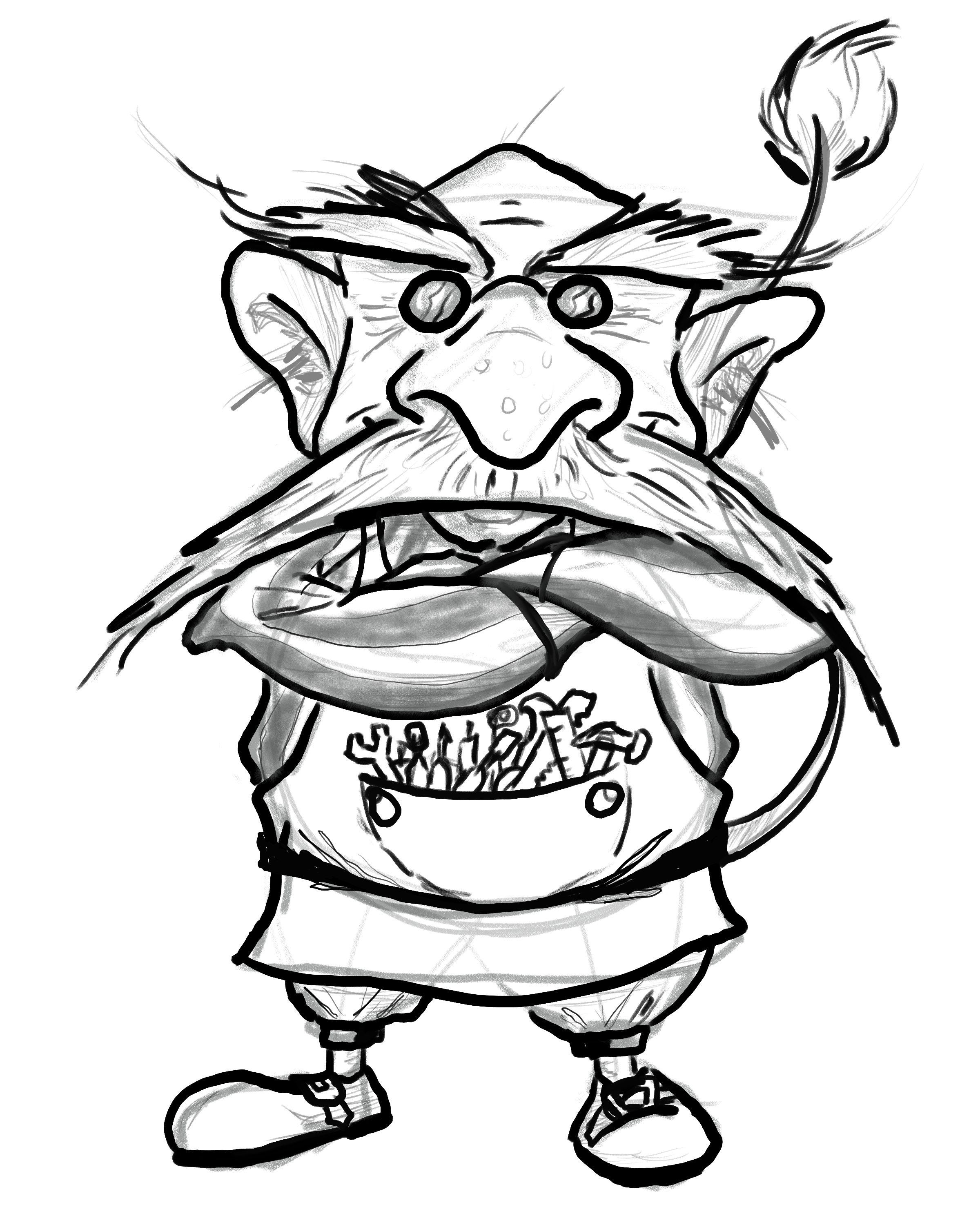 Quick sketch character design for "The Mighty Munchkins of Oz" children's book