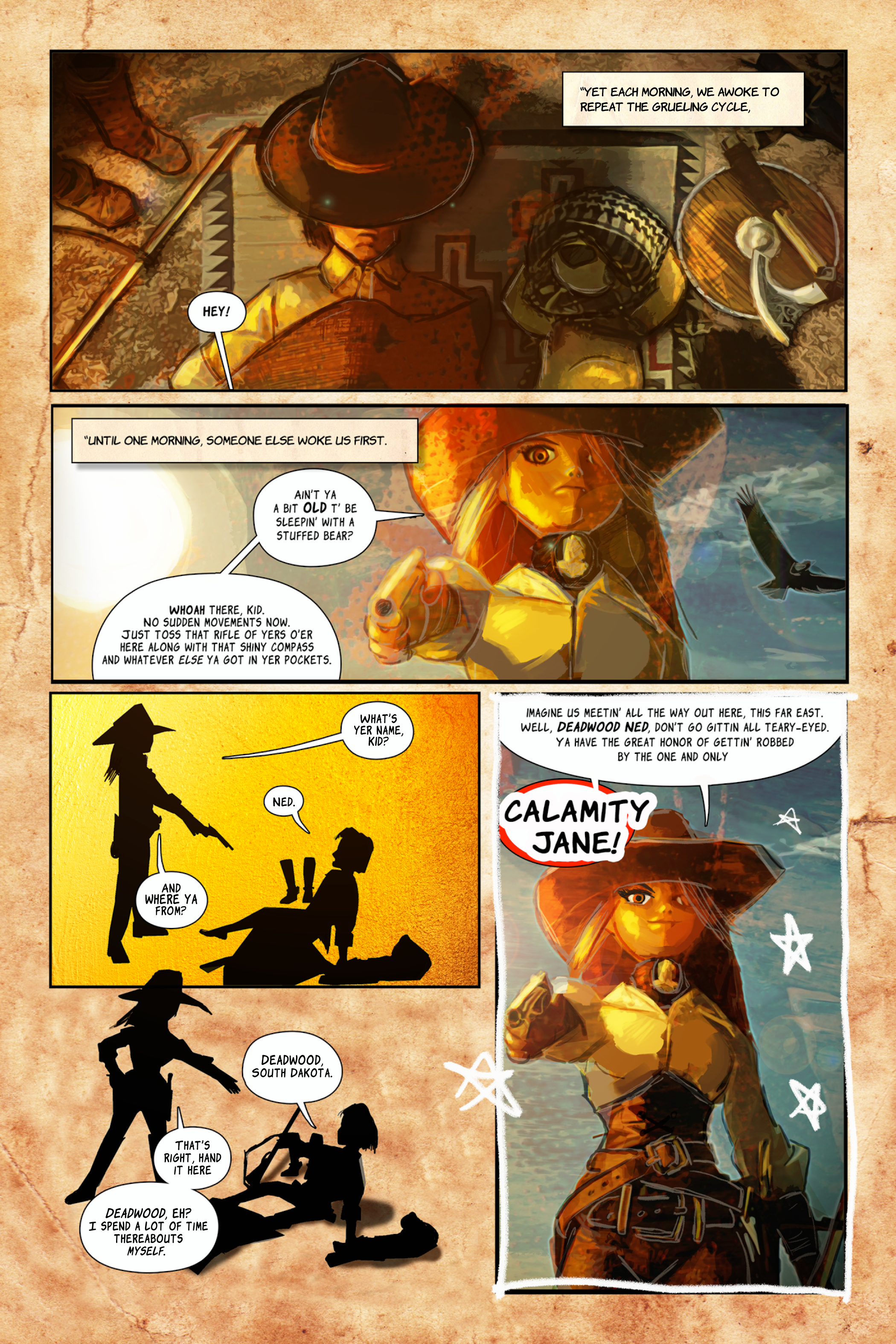 Interior comic book page for "Bärrdok The Wanderer" 