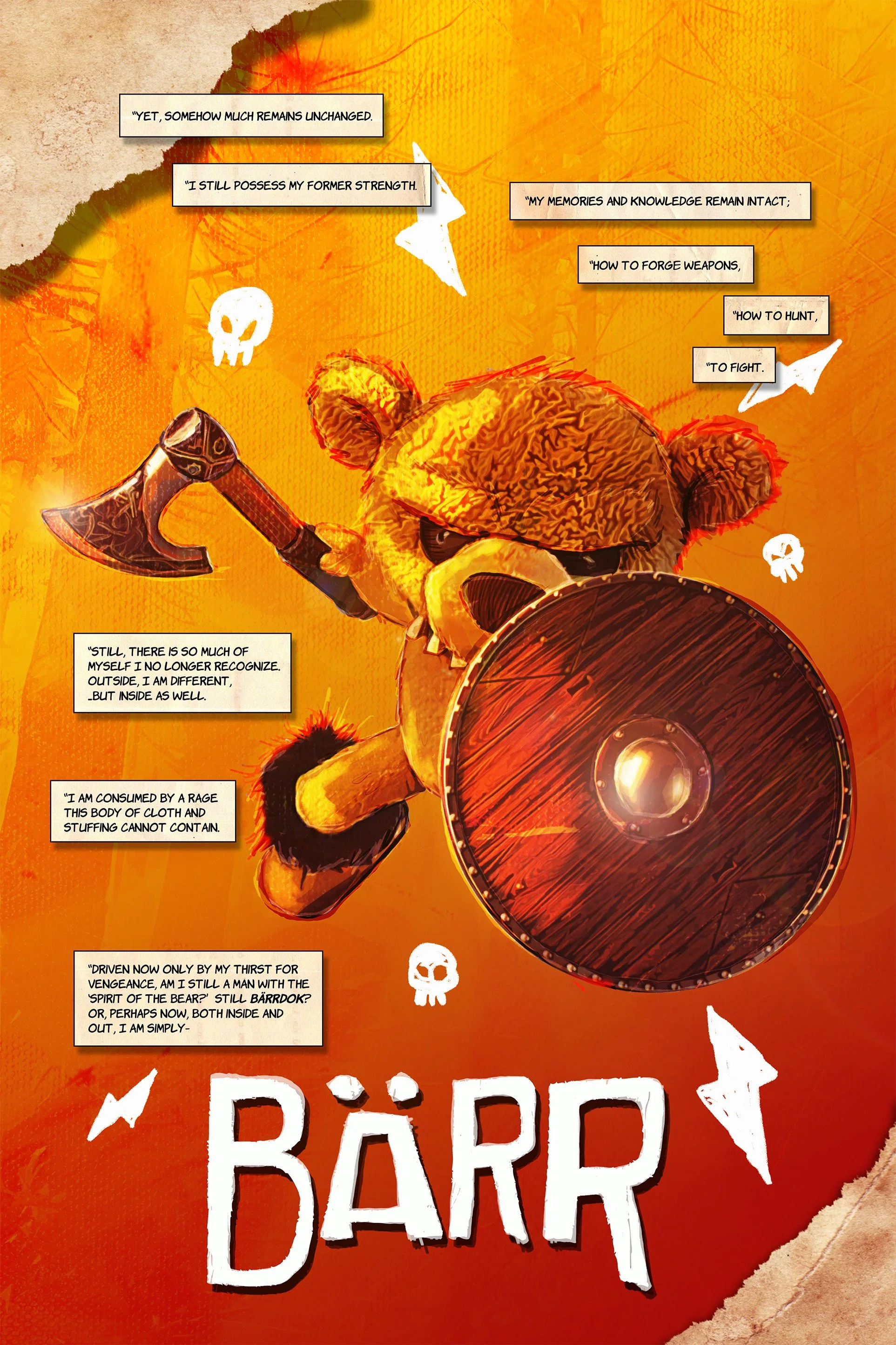 Interior comic book splash page for "Bärrdok The Wanderer" 