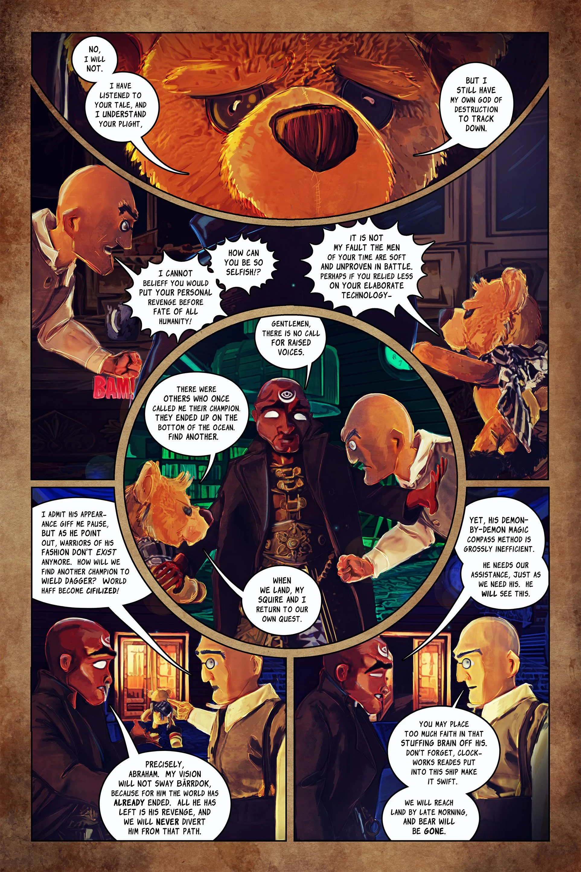 Interior comic book page for "Bärrdok The Wanderer" 