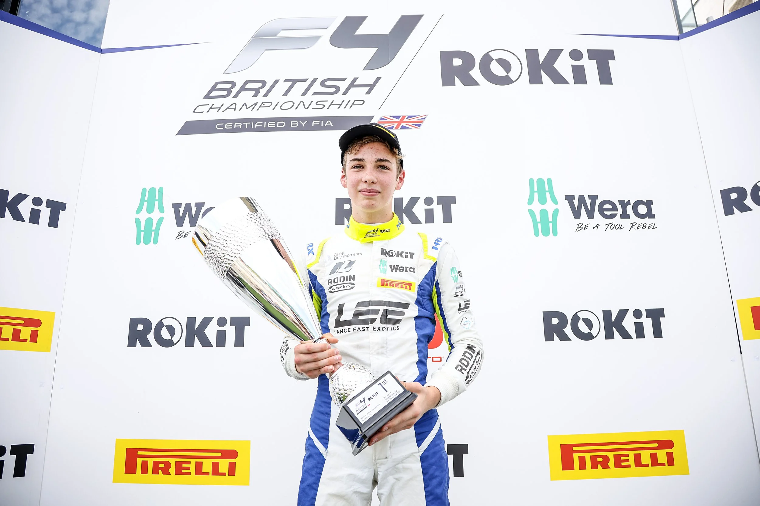 Top step of the podium at Silverstone GP in F4 British Championship.
