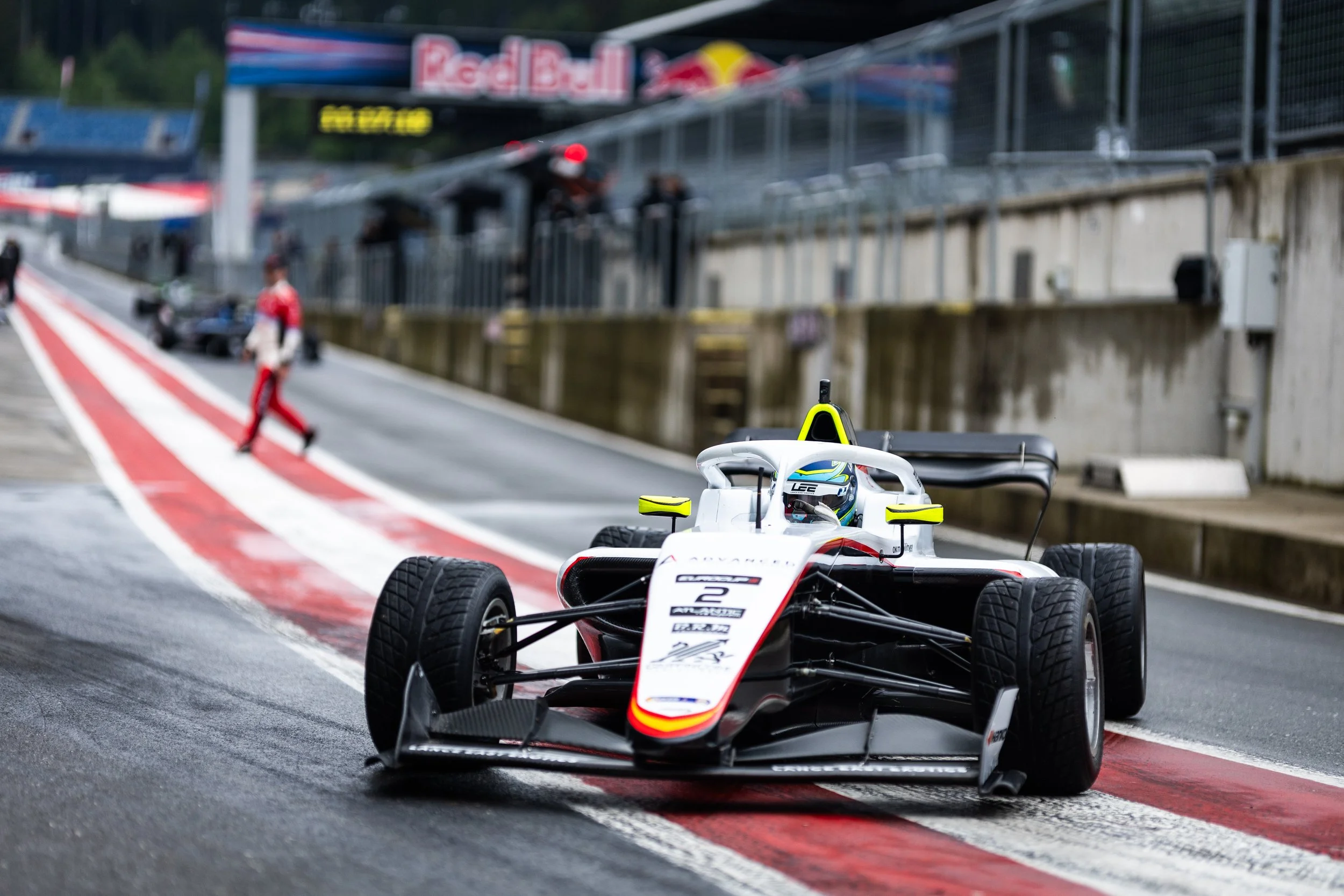 Pulling into the box. Eurocup 3 at RedBull Ring.