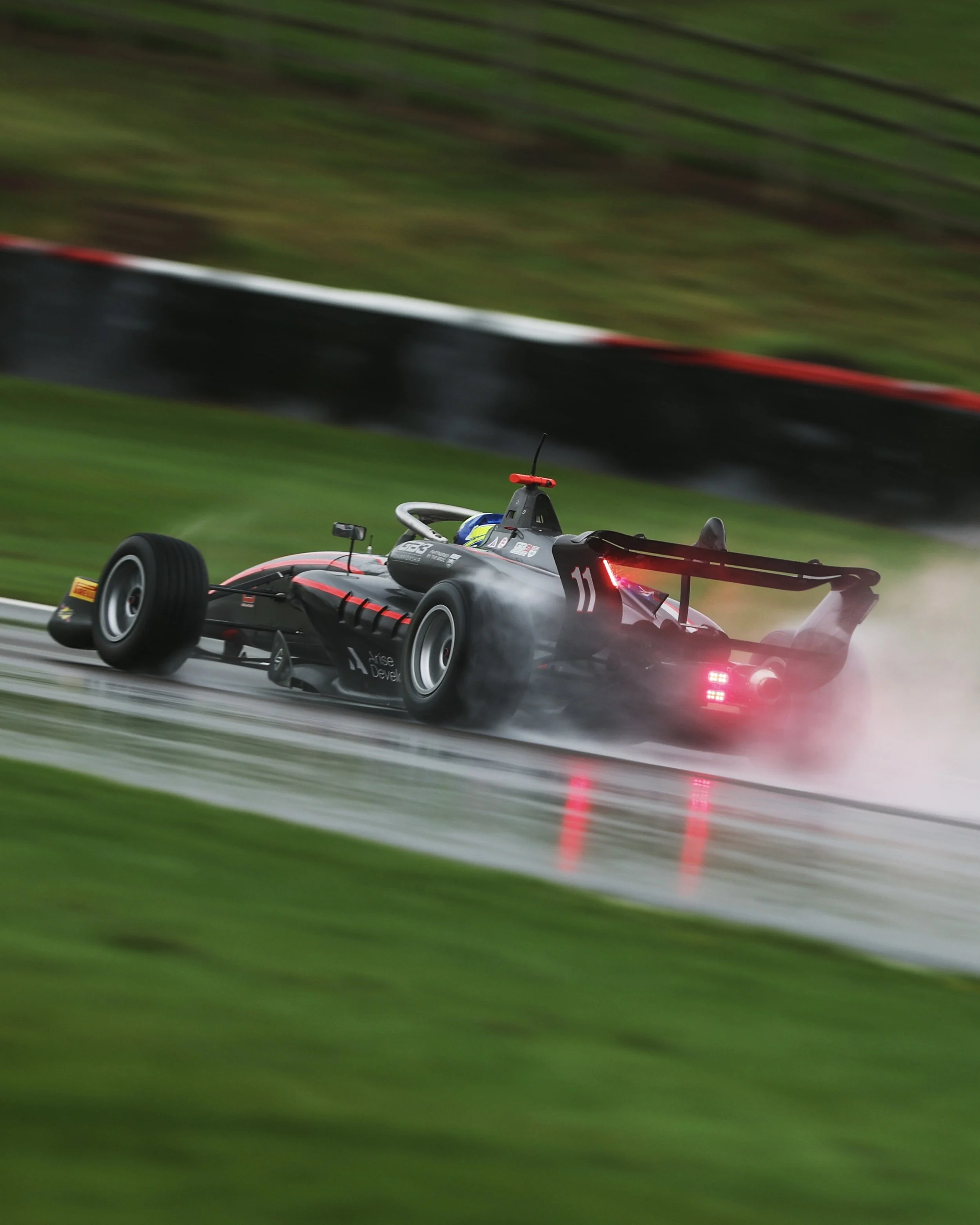 GB3 Championship at Donington Park in the wet.