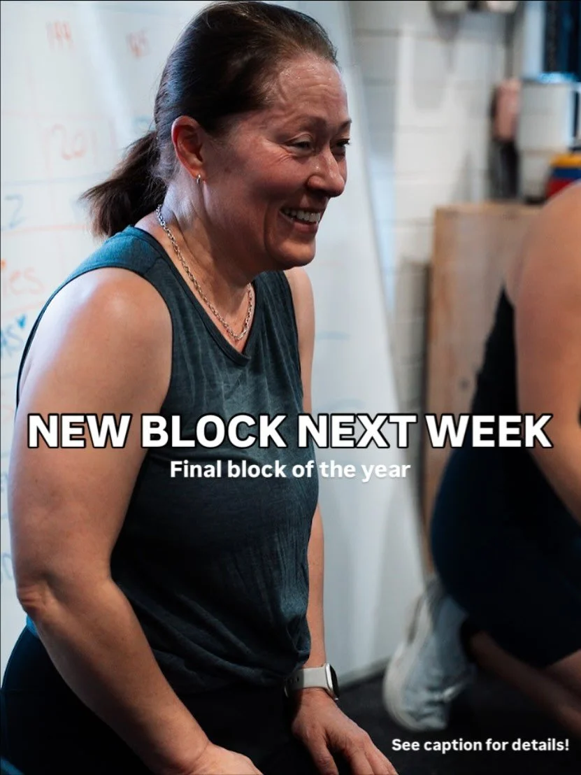 Our new block starts next week on MONDAY November 24th! 

Our power block is coming to an end next week. It&rsquo;s time to see how well we&rsquo;re moving after having focused on our power phase for 3 weeks. There are 4 weeks left in the program til