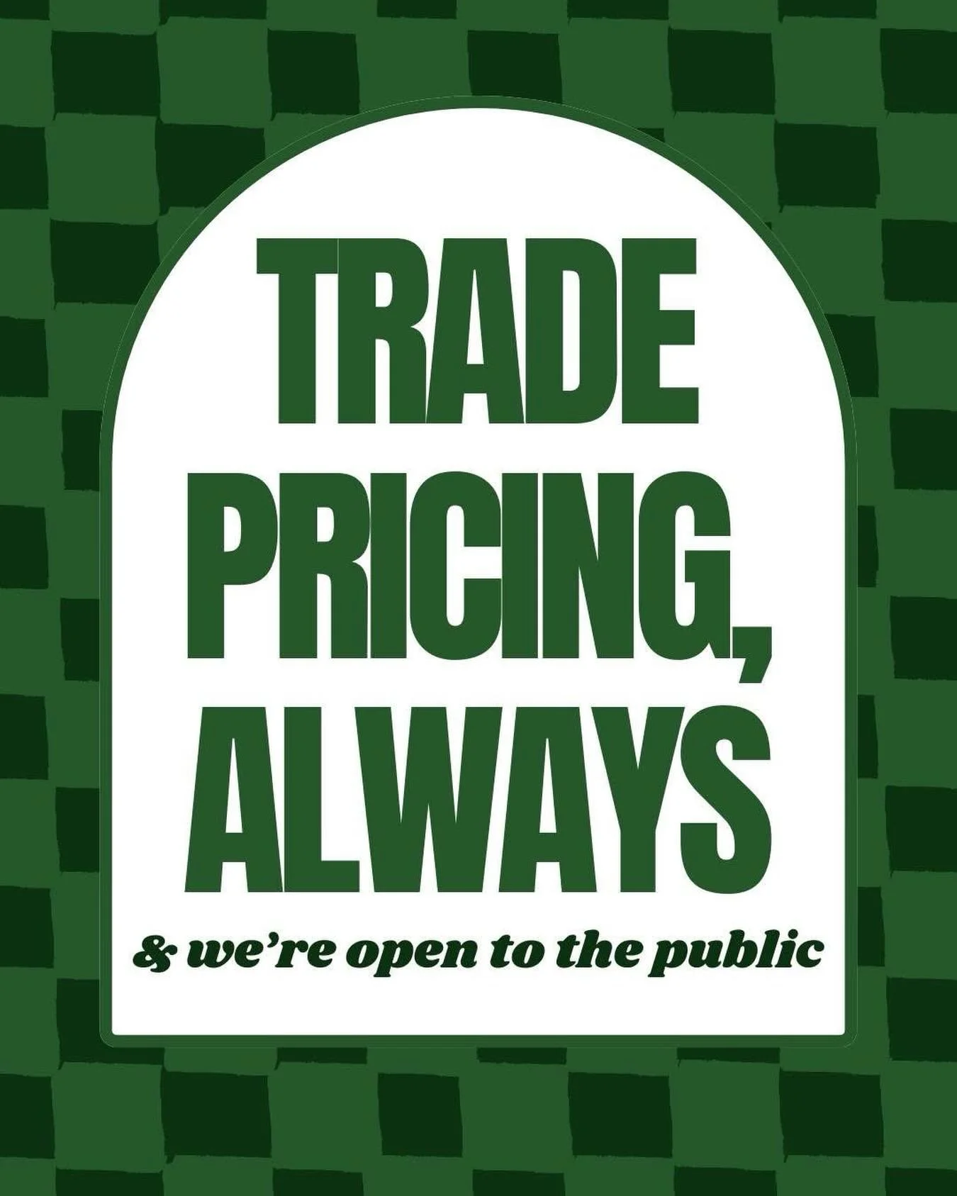 Trade prices without the trade-only gatekeeping 🙌

We&rsquo;re a wholesaler, which means all our pricing is genuine trade pricing, no inflated retail markups. And yes, we&rsquo;re open to the public too.

Hospitality business, home cook, or somewher