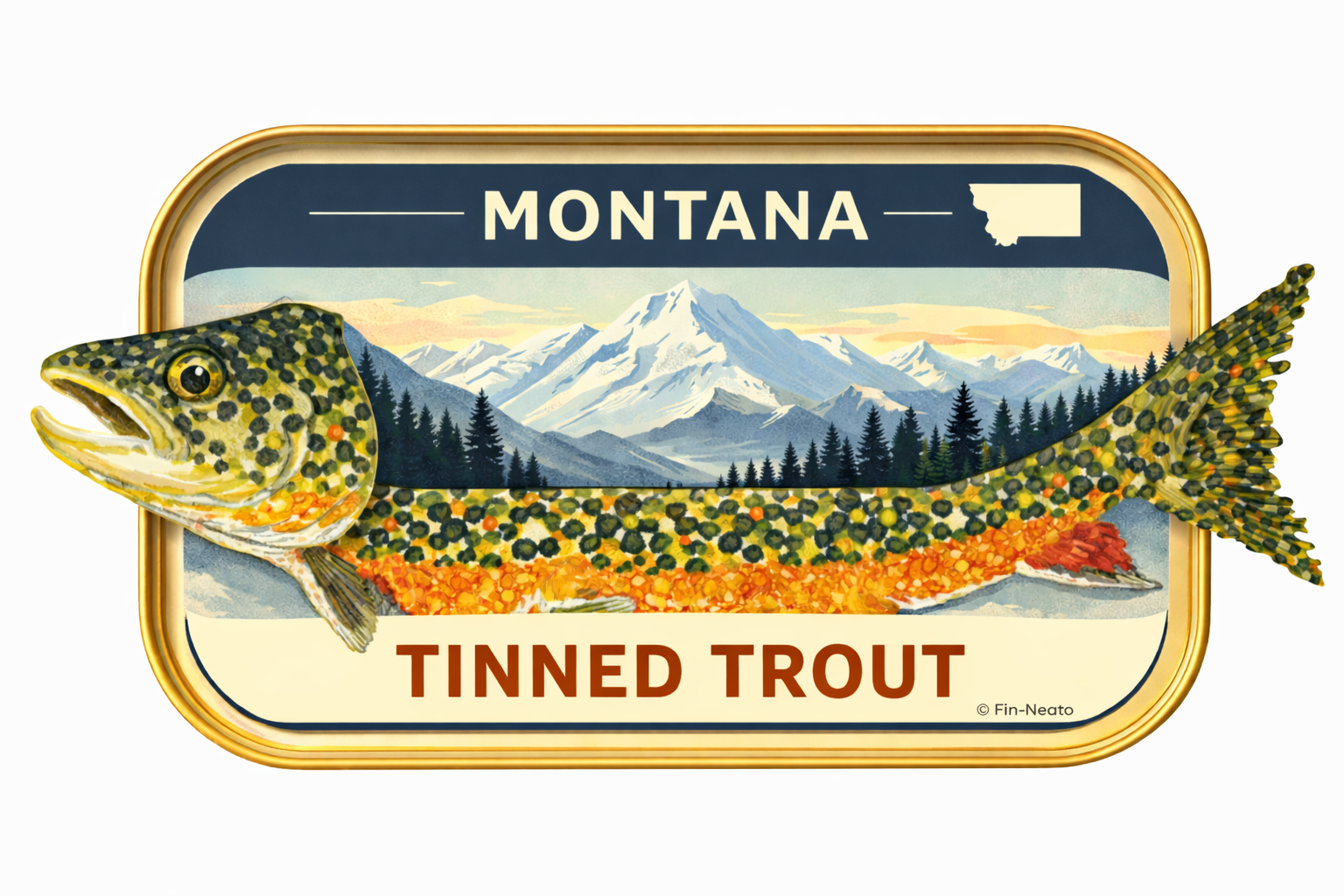 Montana tinned trout with Fin Neato logo.png