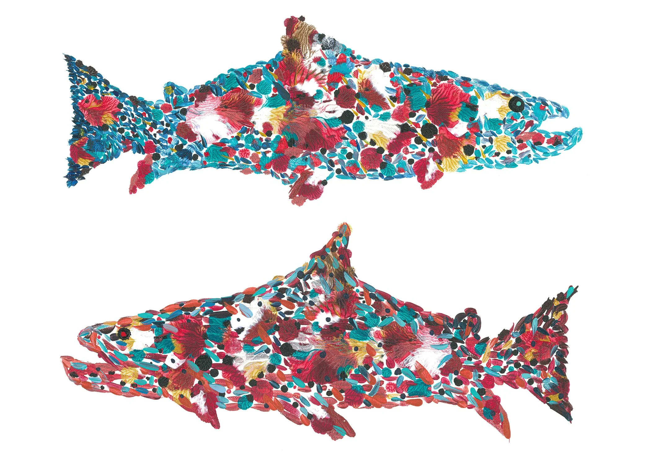 blue fish and red fish 7 x5 .jpg