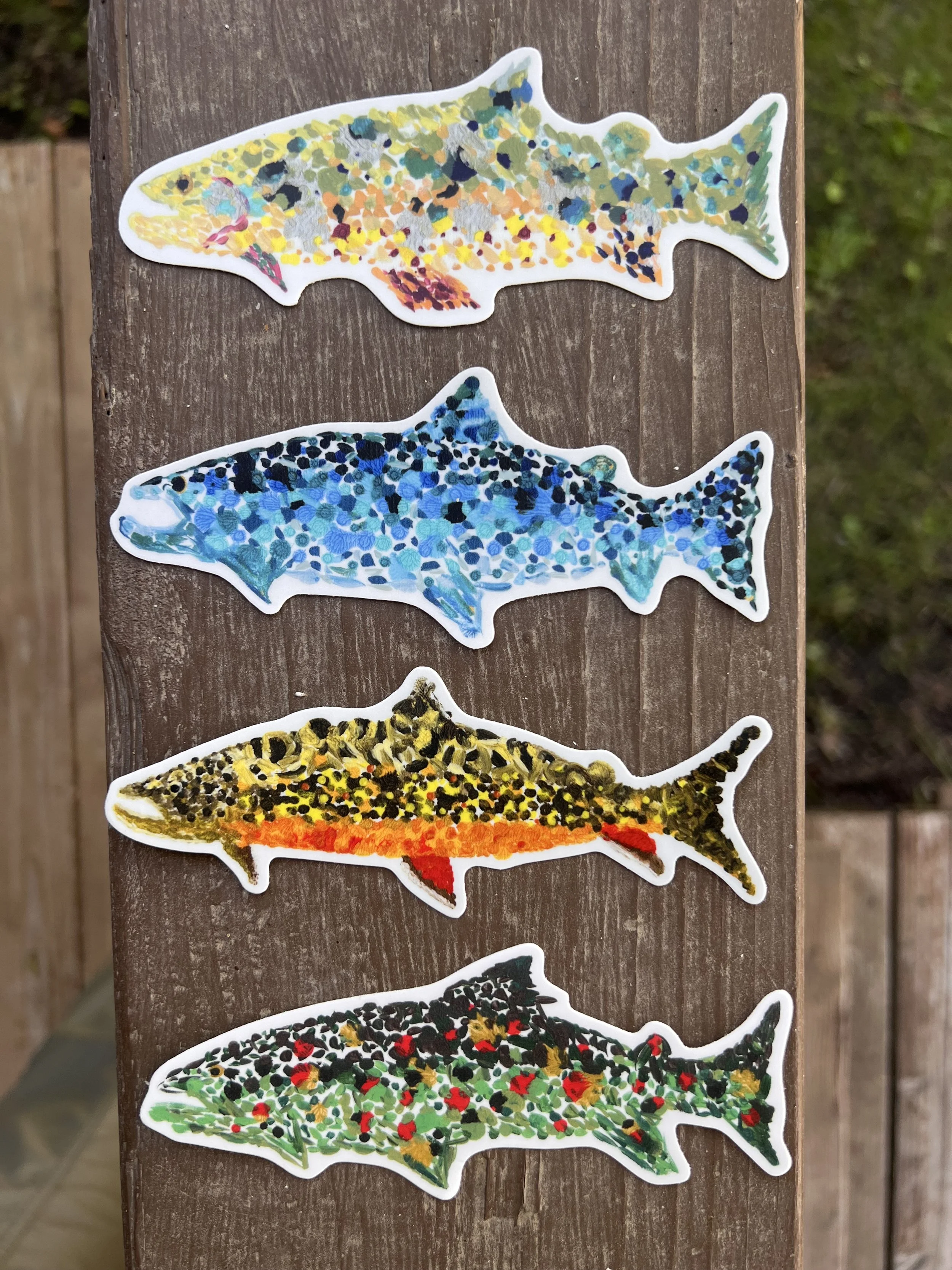 Funky Fish Stickers-Pack of Five