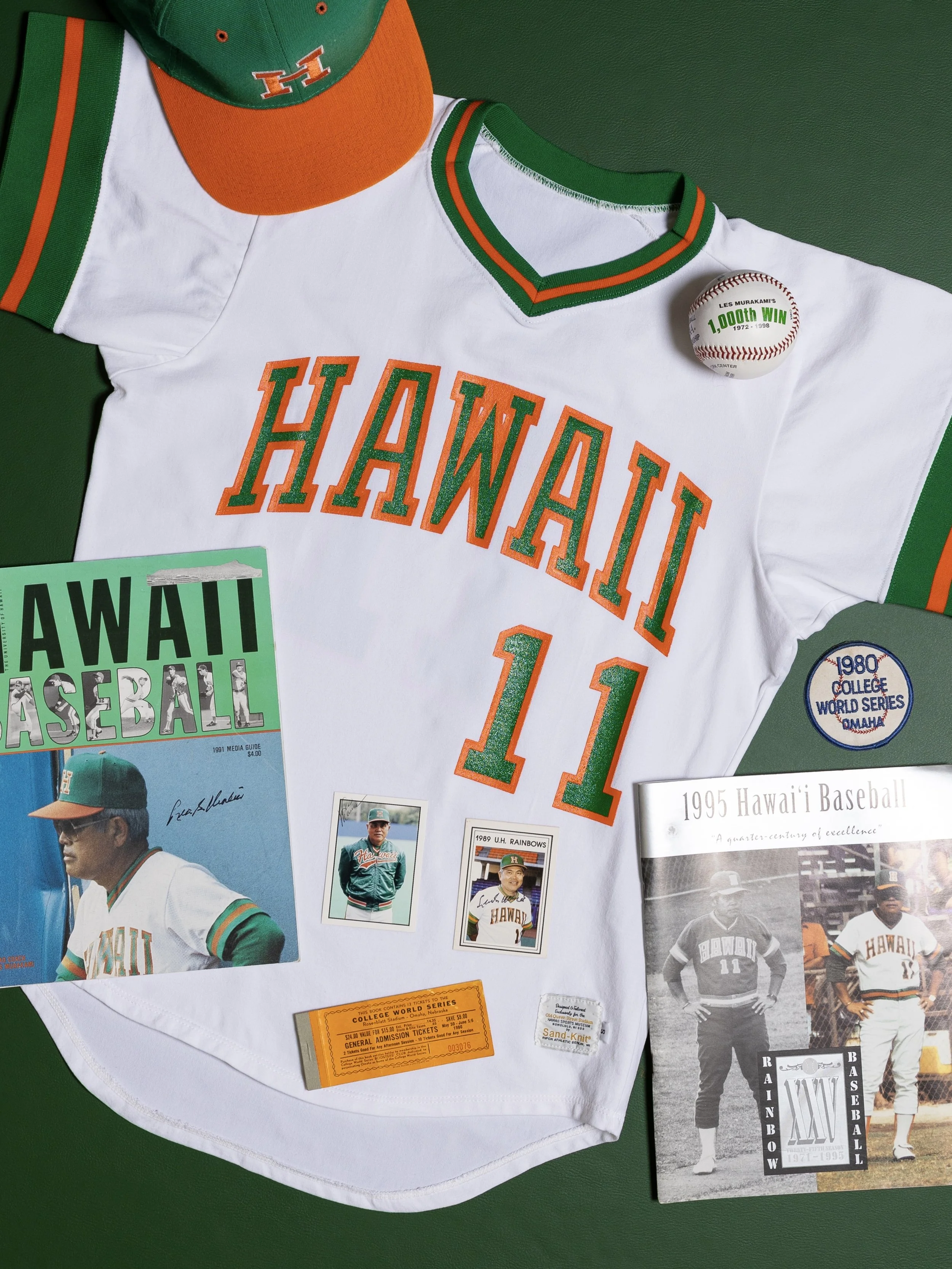 (COMING SOON OFFICIAL RELEASE DATE TBA) Les Murakami University of Hawaii Rainbows Baseball Jersey