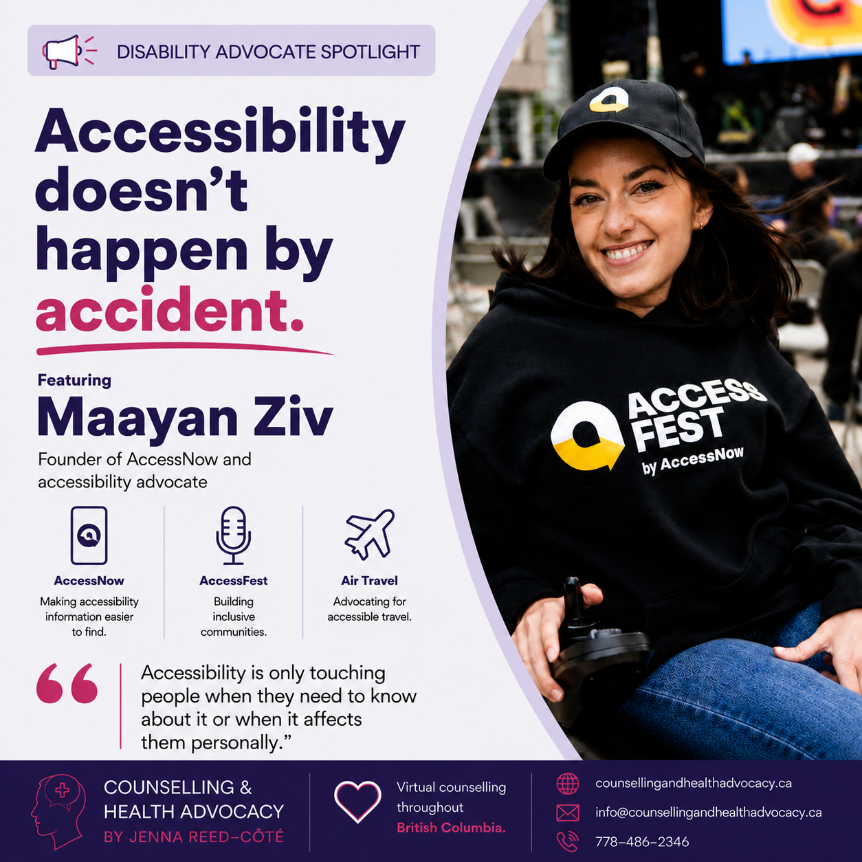 Access Begins Before You Arrive: The Legacy of Maayan Ziv