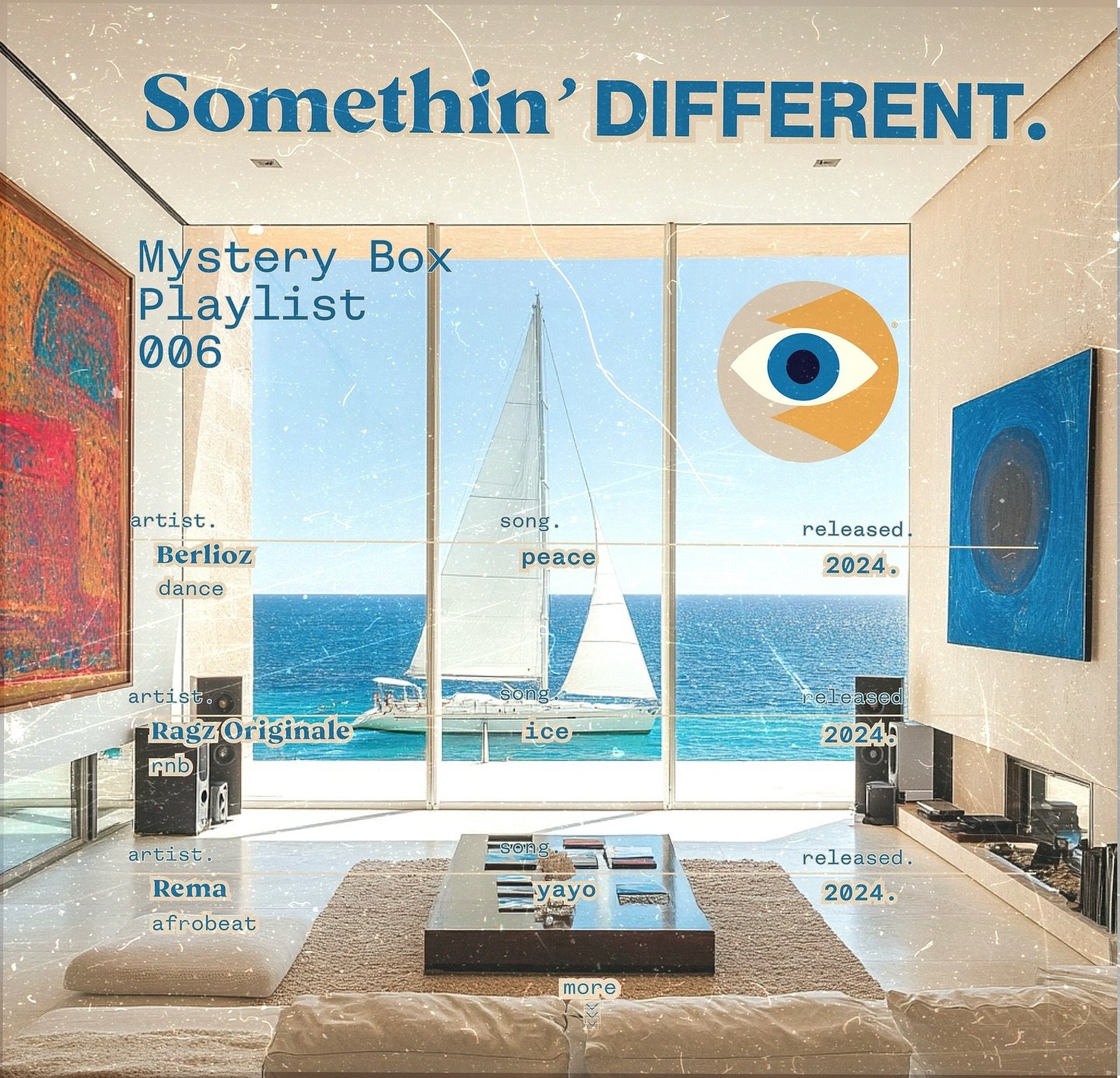 peel back the curtains, open the blinds, slide those windows up, &amp; invite some fresh air in while you jam to the 🆕 mystery box ❔📦 playlist. 

link in bio 

SD MYSTERY BOX PLAYLIST #006

⛅️🌊⛵️