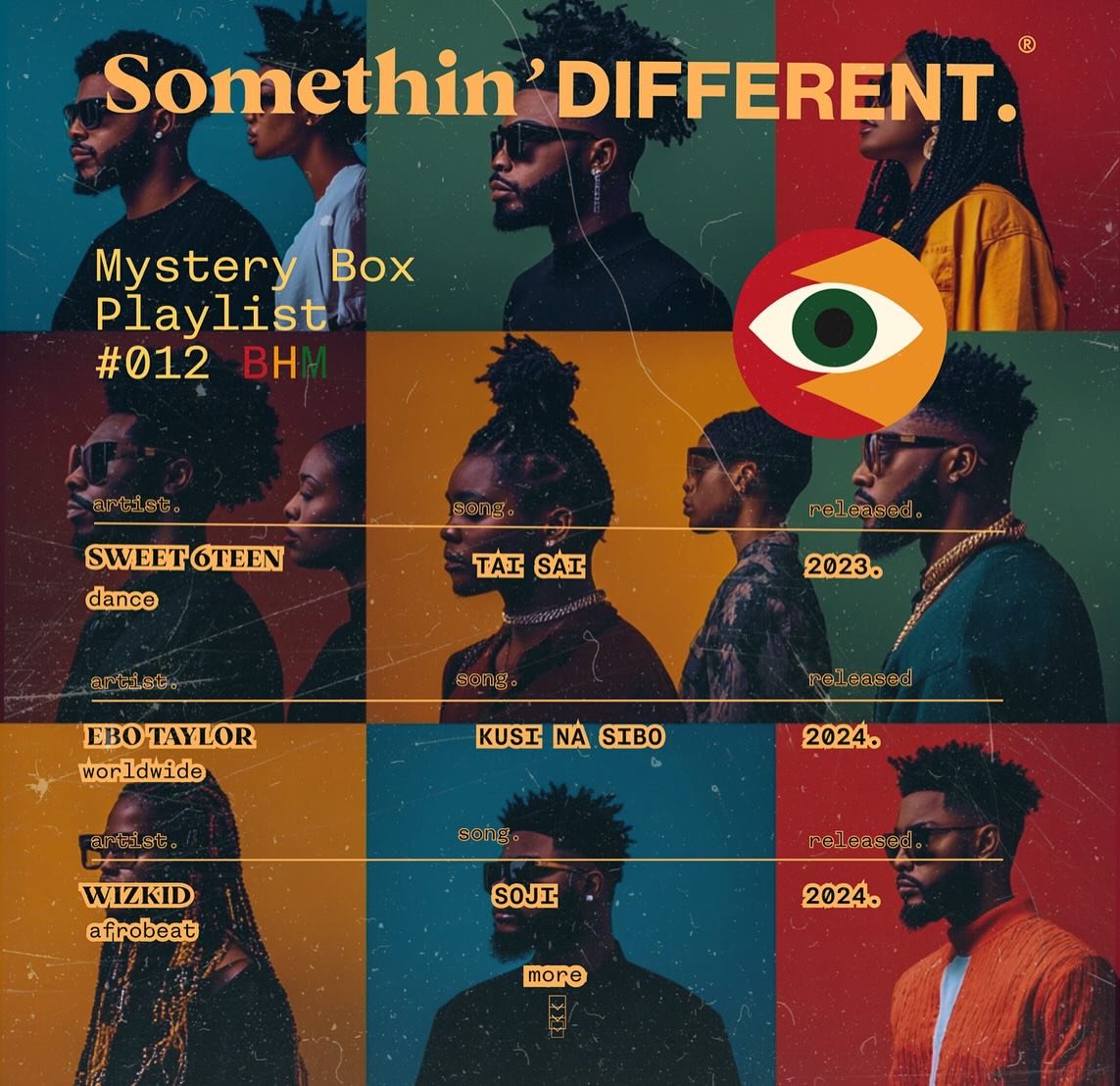 Celebrating the first Sunday of Black History Month with a fresh playlist curated just for you! 🎶 

Get ready to vibe all month long.  We&rsquo;re also excited to announce the launch of our mini site! Visit @somethindifferent.co (link in bio) to sub