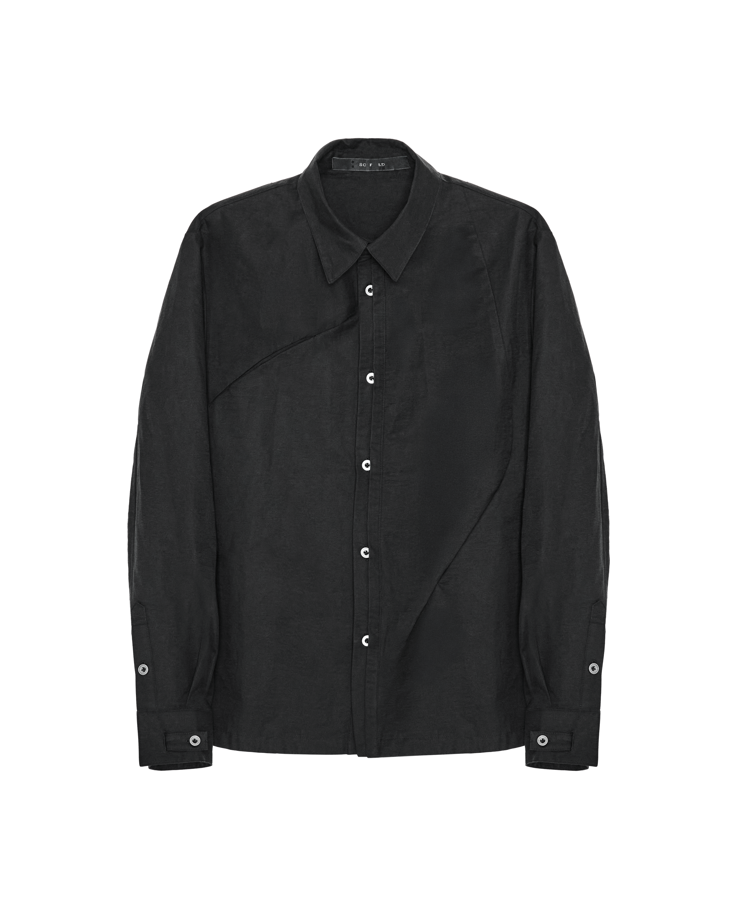 SLIT OVERSHIRT - BLACK