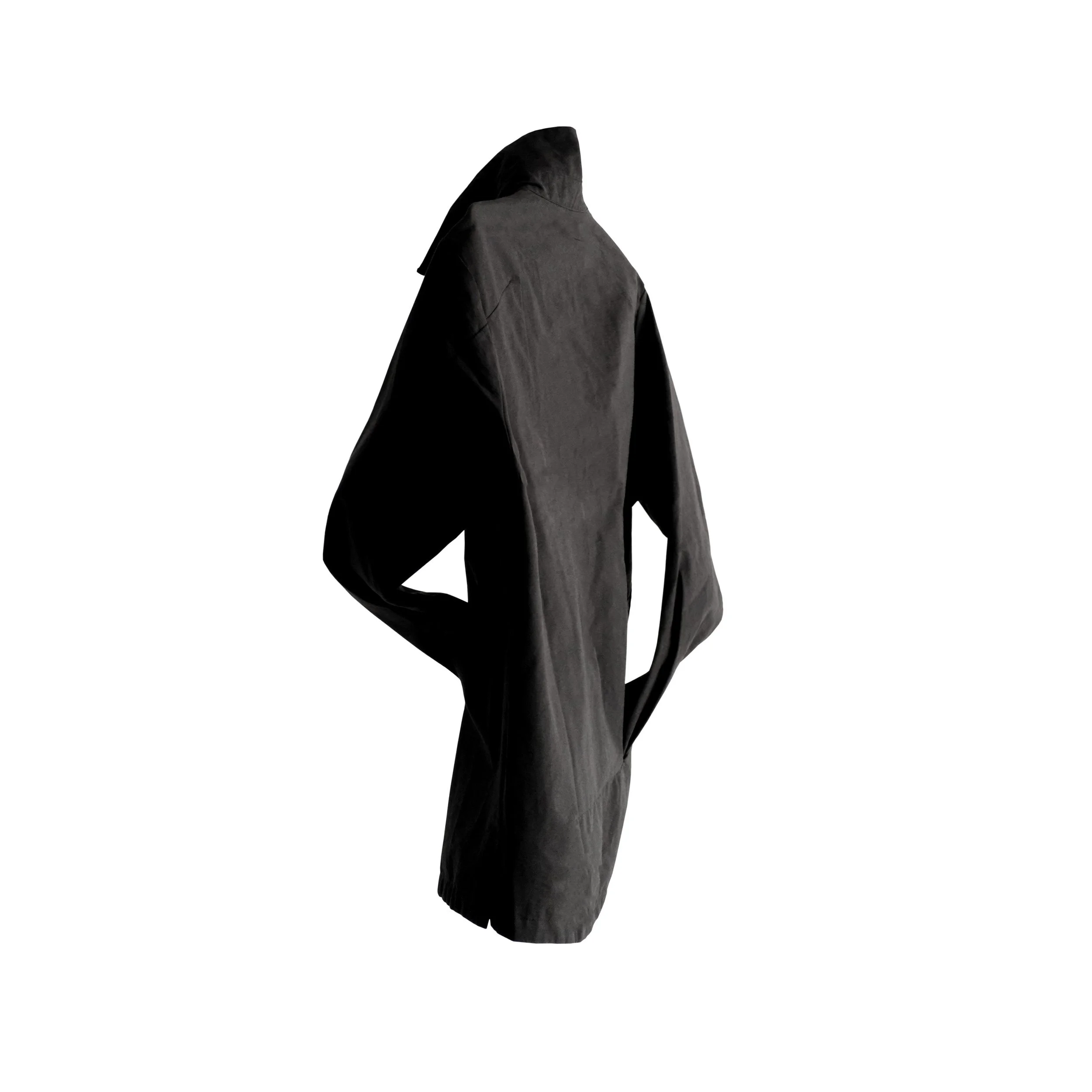 SLIT OVERSHIRT - BLACK
