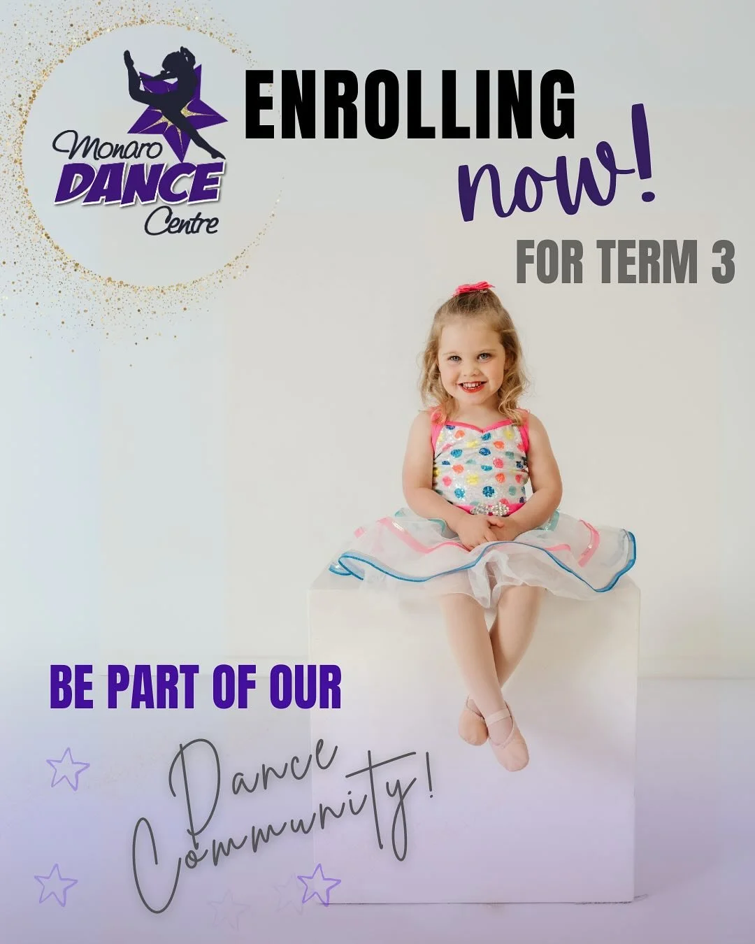 🌟 Term 3 Enrolments Are NOW OPEN! 🌟

We&rsquo;re entering the second half of the year, and that means it&rsquo;s time to dive into the magic of our End of Year Productions! ✨

In Term 3, students will begin creating storylines, developing character