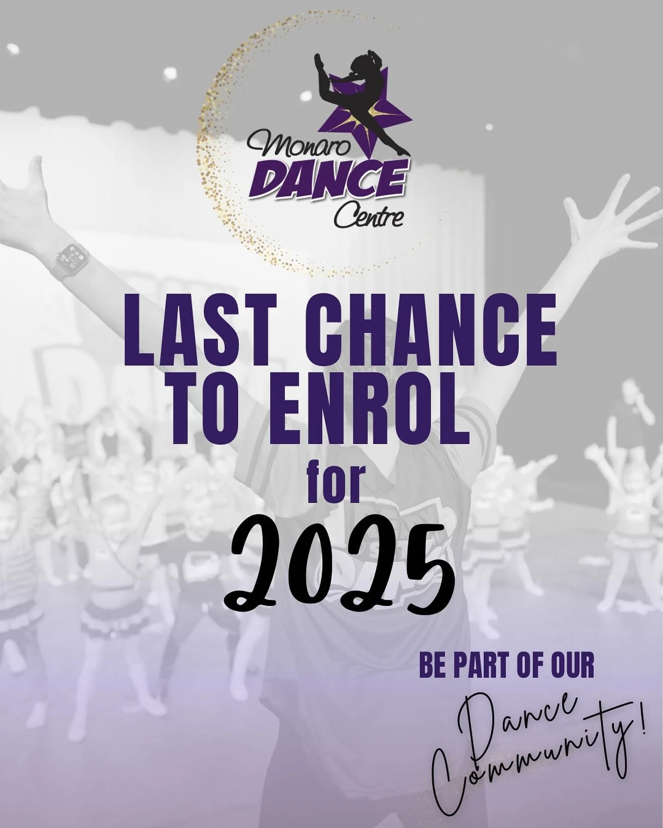 ✨ Last Chance to Enrol for 2025! ✨

Concert season is just around the corner, and the studio is buzzing with excitement! Costumes are being started, routines are taking shape, and our dancers are preparing to bring the stage to life.

Don&rsquo;t mis