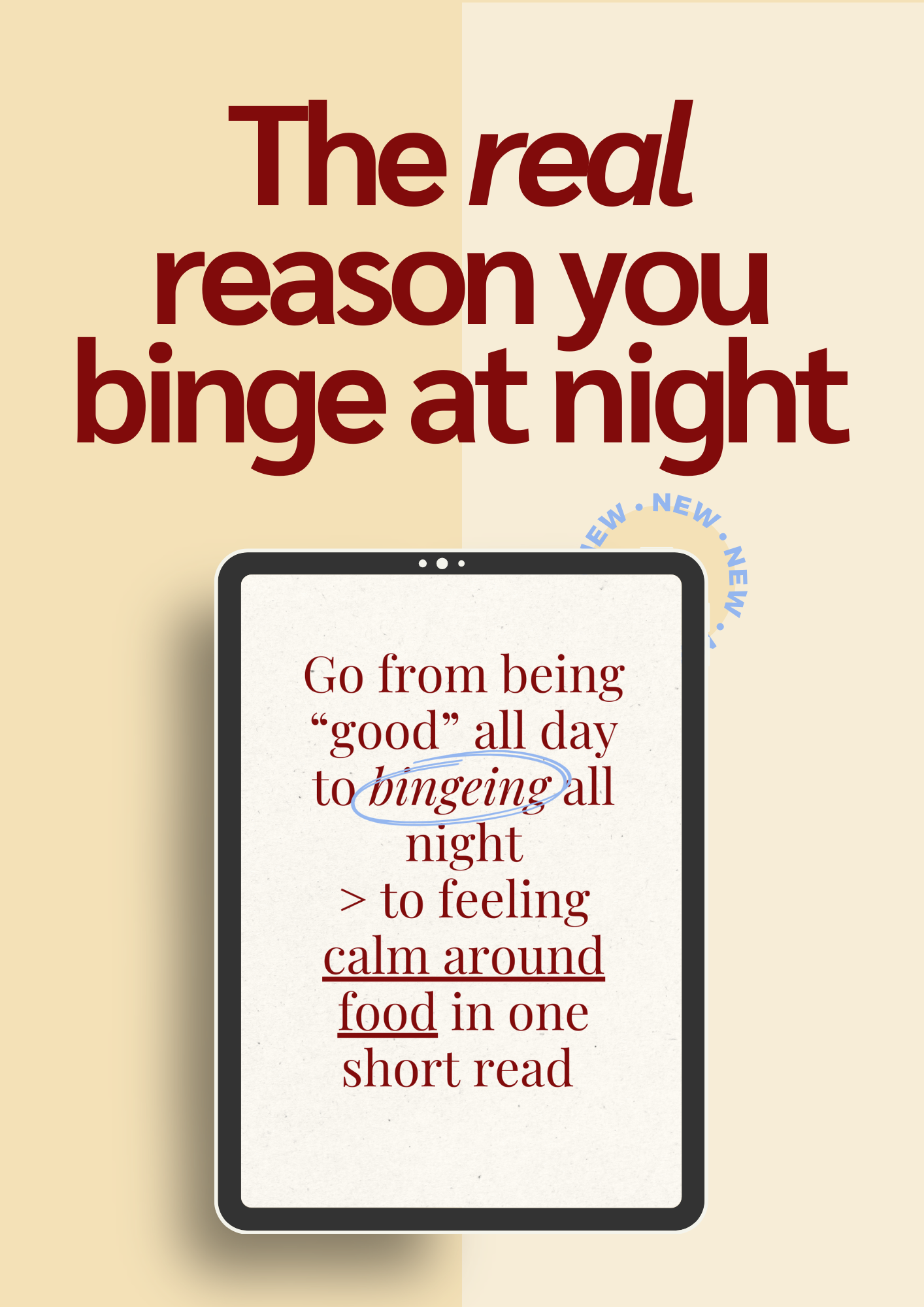 The real reason you binge at night - go from being good all day to feeling calm around food in one short read