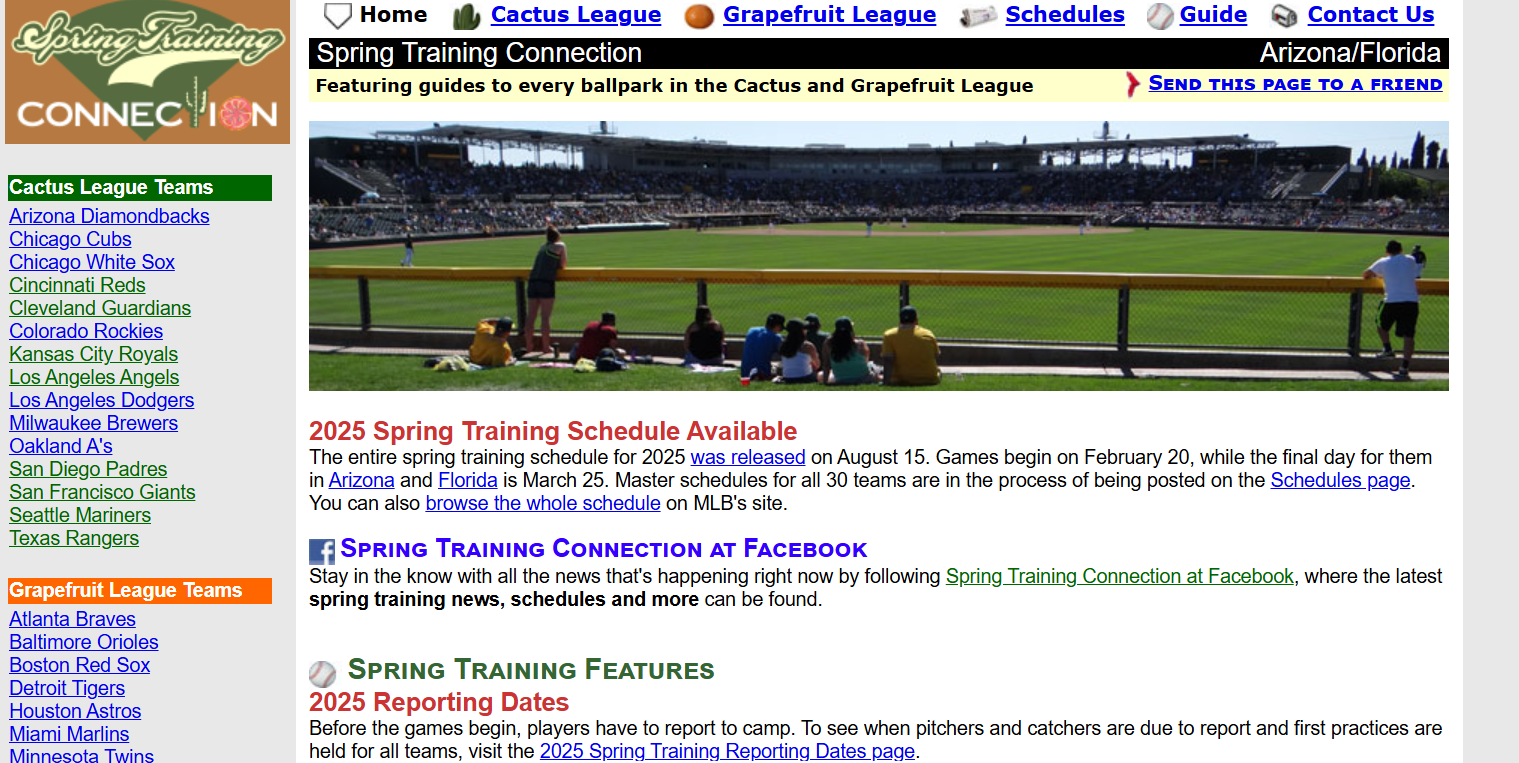 A love letter to springtrainingconnection.com