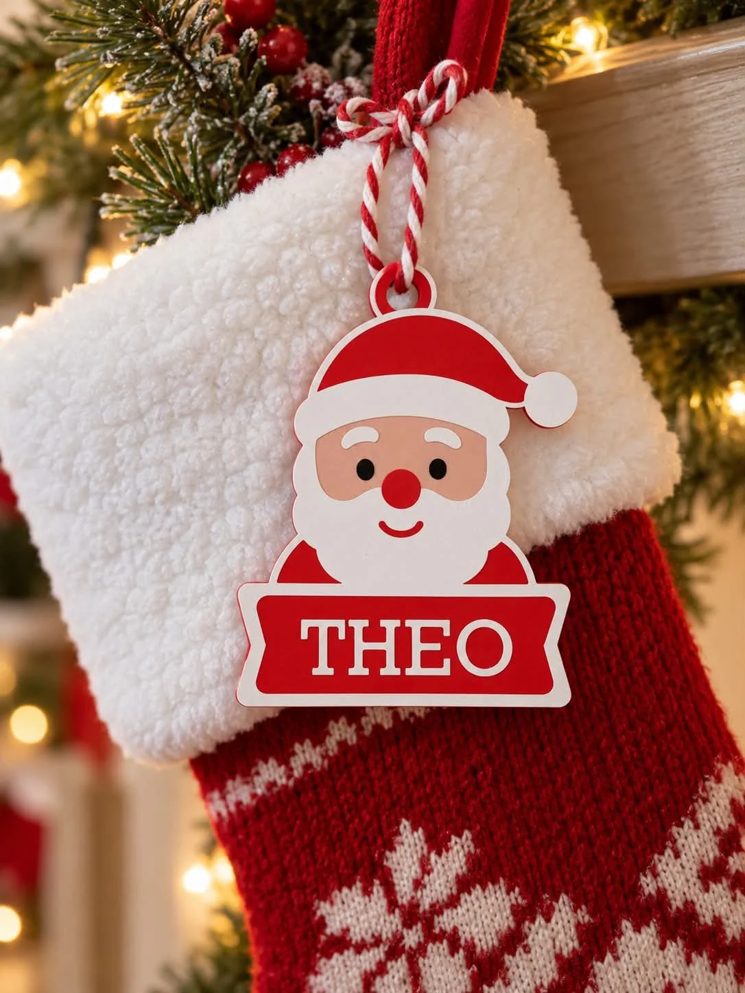 Personalised Santa Stocking Tag