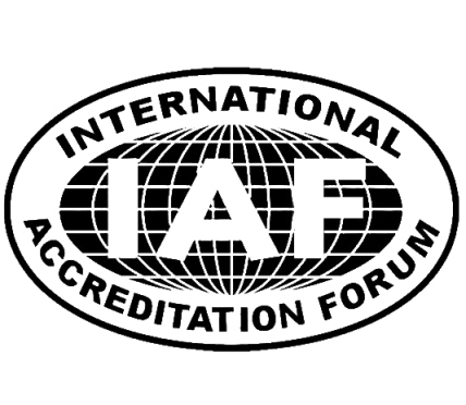 The logo of the International Accreditation Forum with its name encircling a globe and the letters 'IAF' at the center.