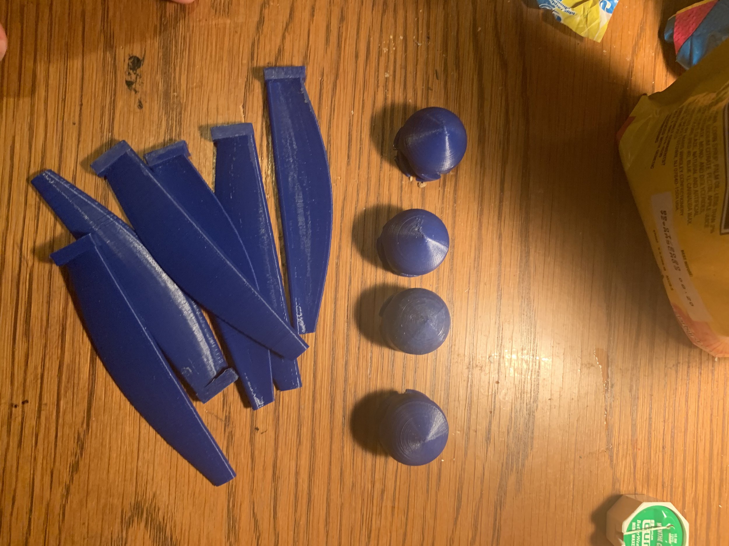 Which number of blades is the most efficient experiment.