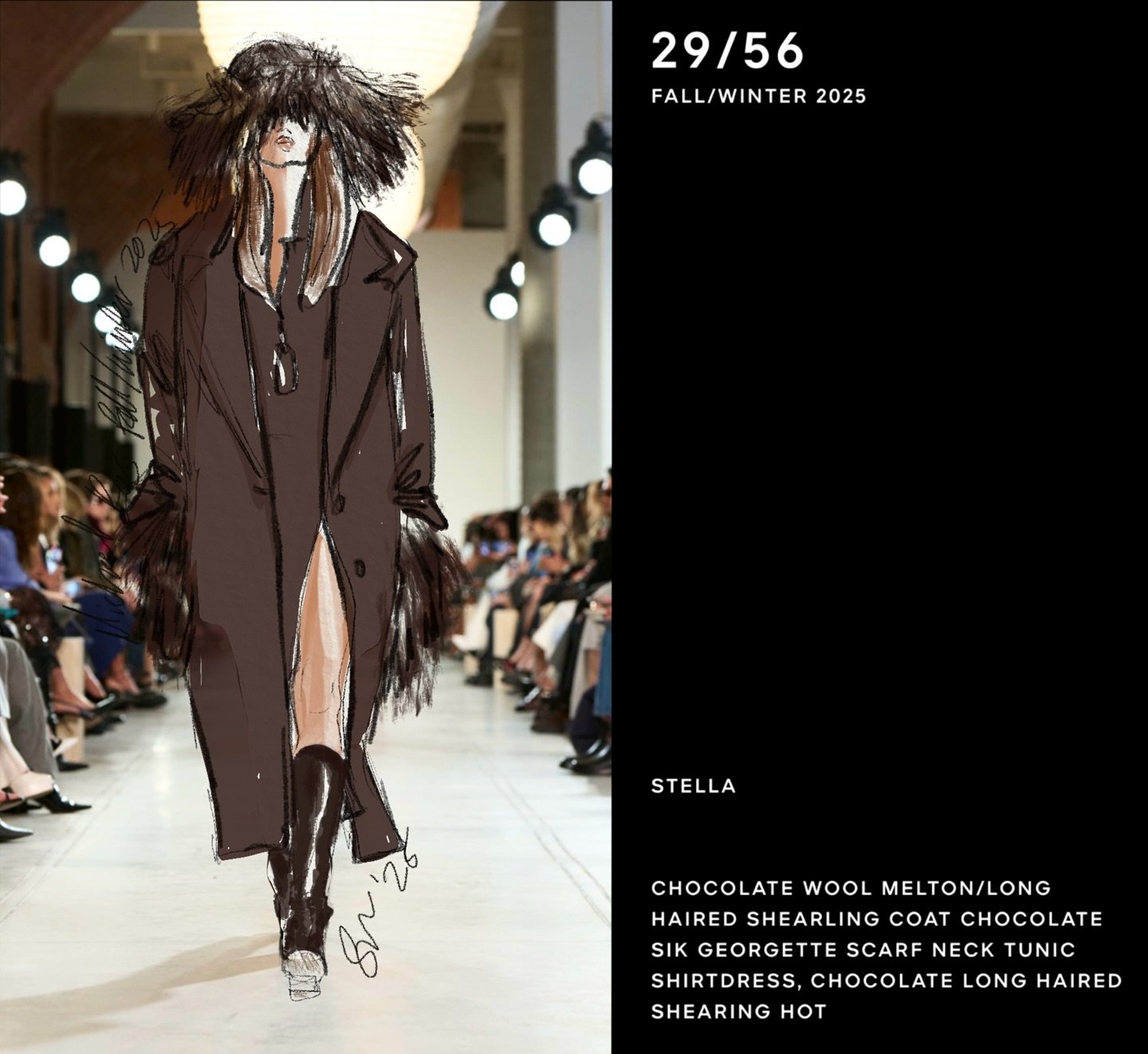 Michael Kors Fall/Winter Collection &lsquo;25, Look 29 &mdash; Favorite!  Loving the chocolate 🍫 

Have you watched the show yet?
@michaelkors 

#NYFW #Michaelkors #illustrationartists #fashion #fashionillustration #fashiongram