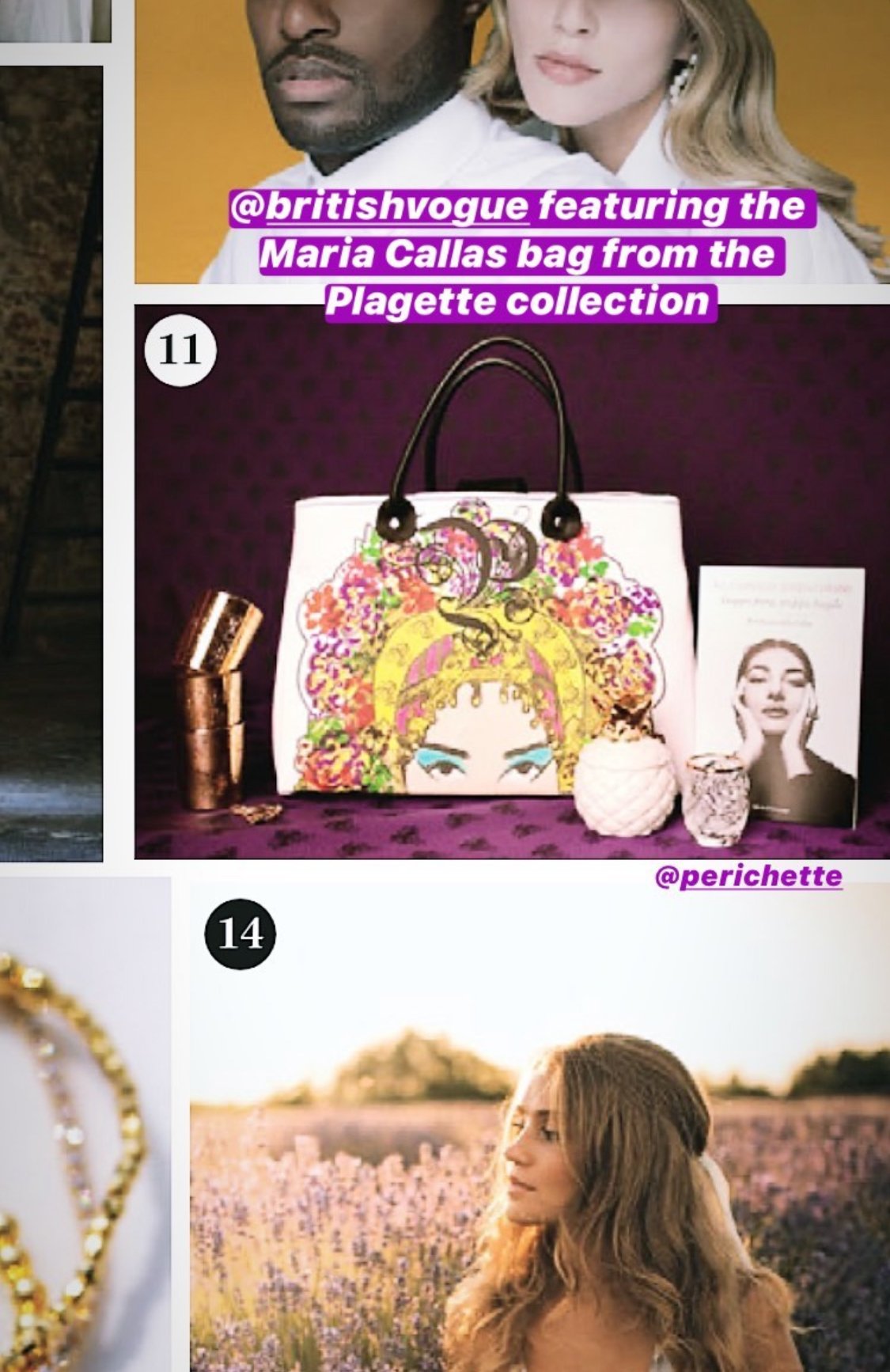 Artwork for Perichette handbags, Maria Callas - Published in British Vogue