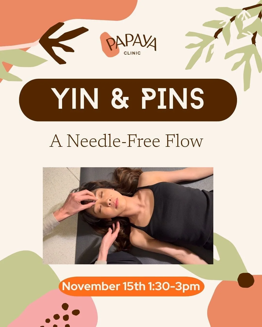 Dive in stillness with us this November! 

Join us for a nourishing Yin yoga flow supported by gentle, non-invasive Japanese acupuncture 🌸

A practice that will deepen your experience of relaxation and guide you to a place where you can  feel renewe