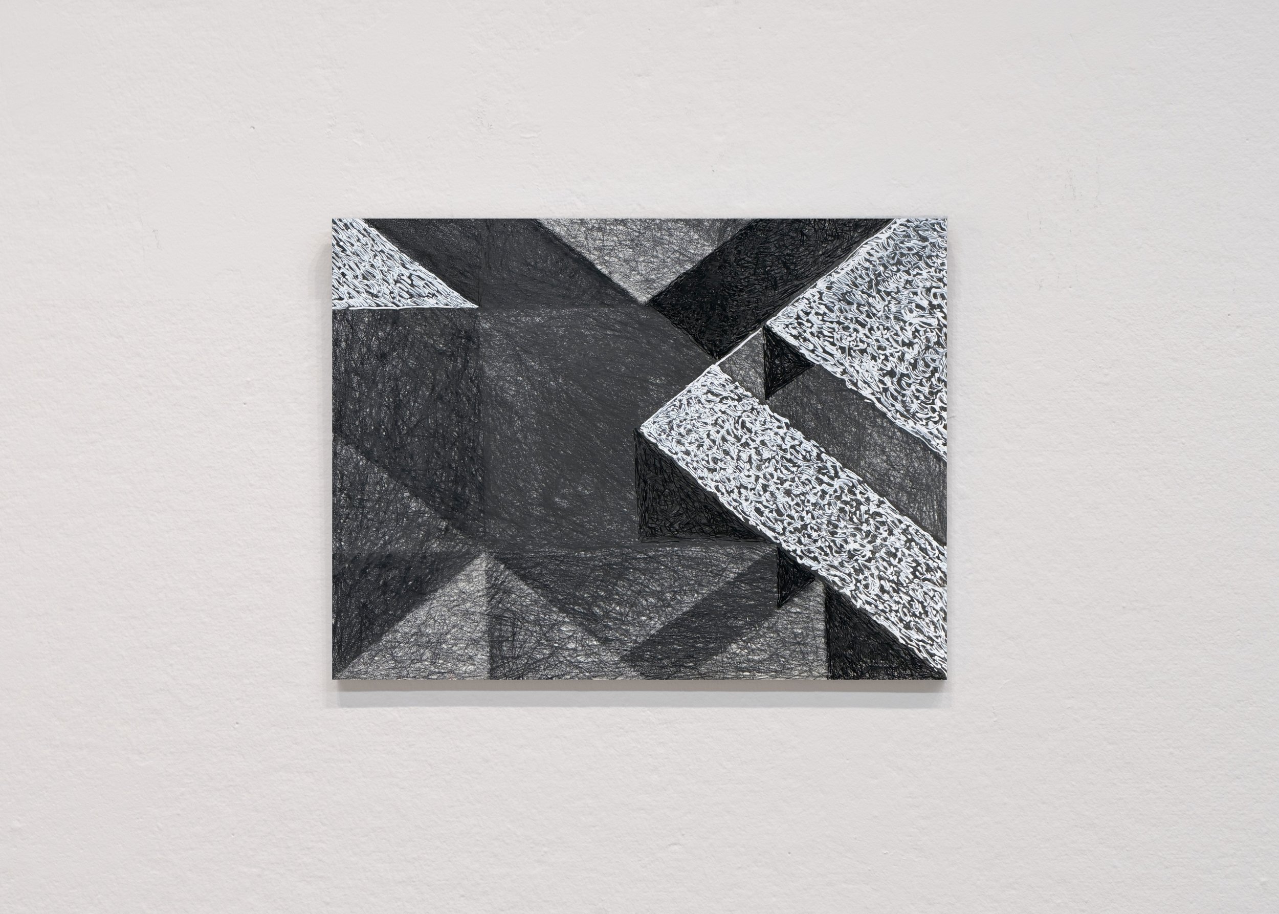 A Silence Made from Noise #1, Pencil & Paint on Panel, 8x10inches, 2026