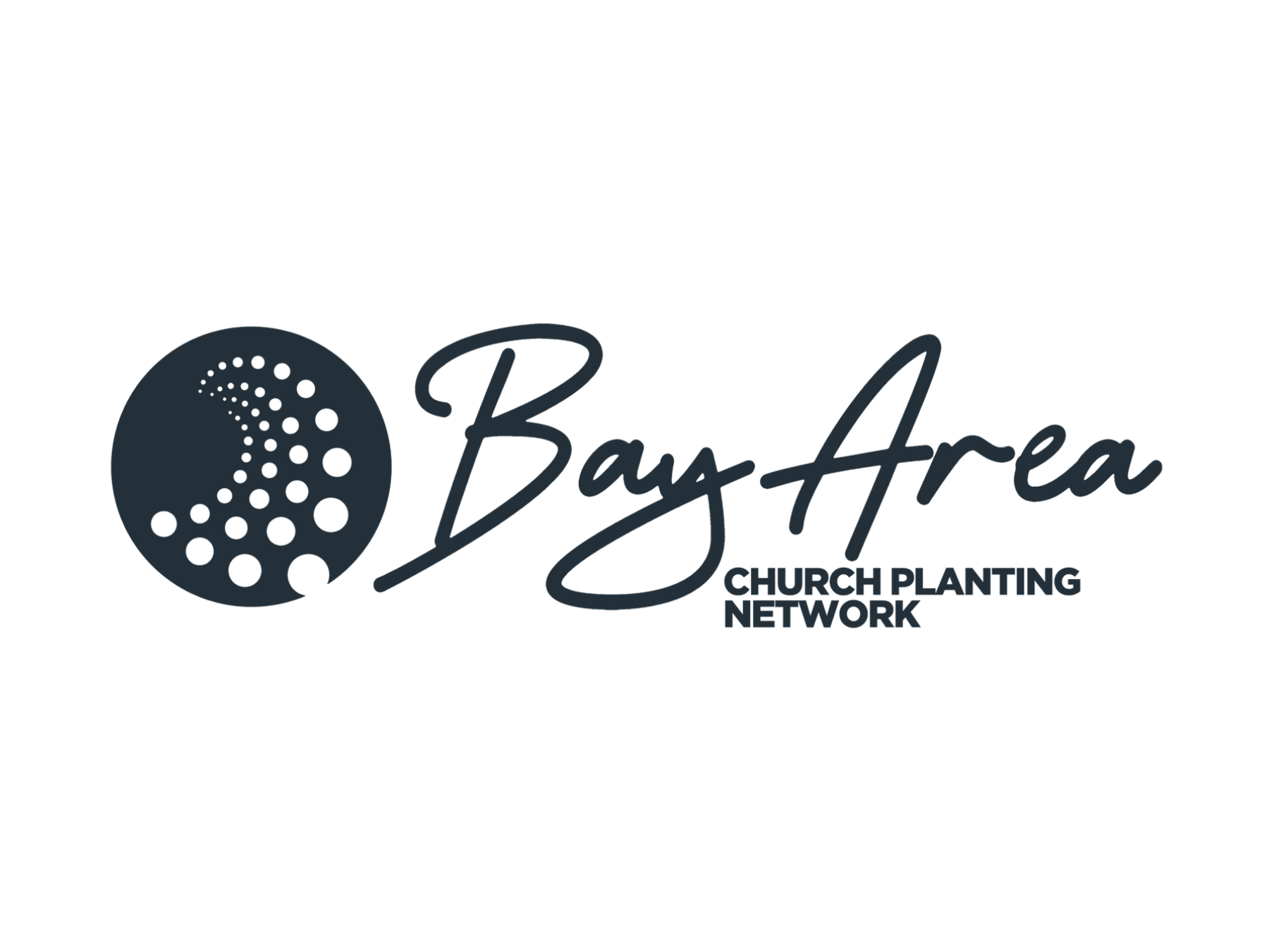 Logo for Bay-Area Church Planting Network featuring a circular graphic with dots and the text 'Bay-Area Church Planting Network' in a stylized font.