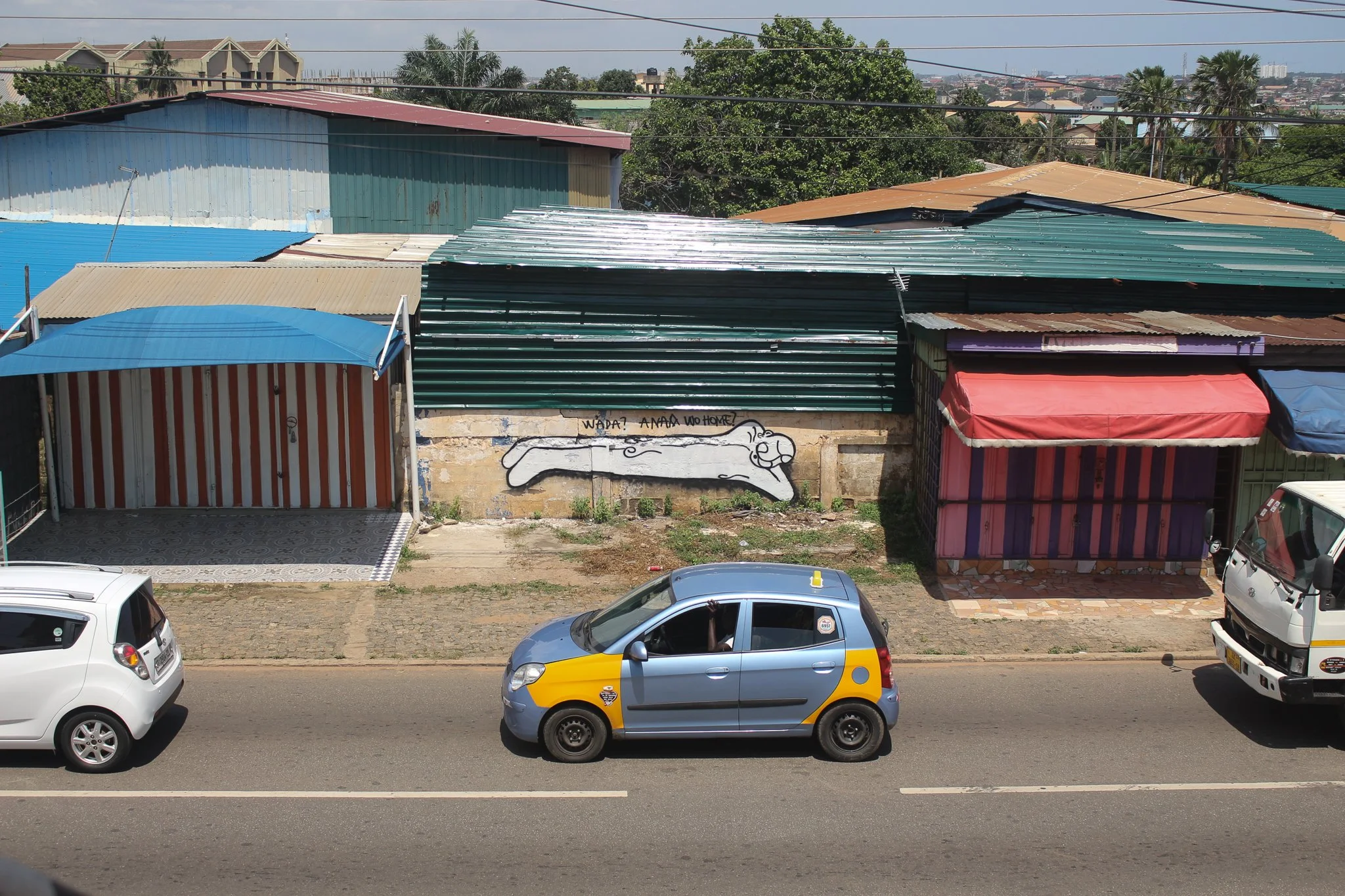 PUBLIC INSTALLATION /
STUDY: WADA ANAA WO HOME /  
ARE YOU ASLEEP OR RESTING /
 

Street art as conversational piece.