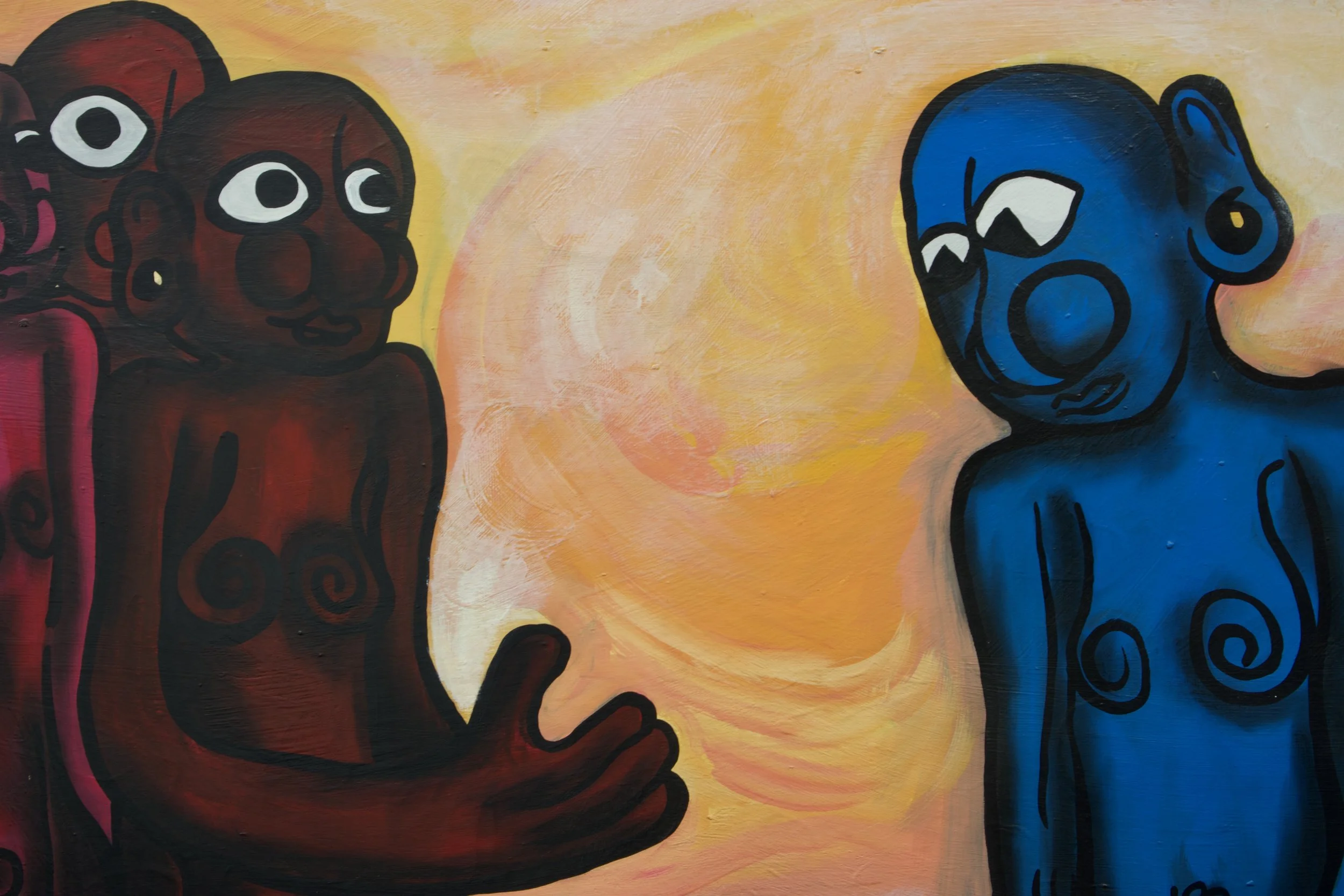 KYEA ME / 
STUDY: A rendevous of two worlds.


MATERIALS:
Canvas, Acrylic, Charcoal, Ink, Varnish /
2 ft H x 3 ft W /
2024