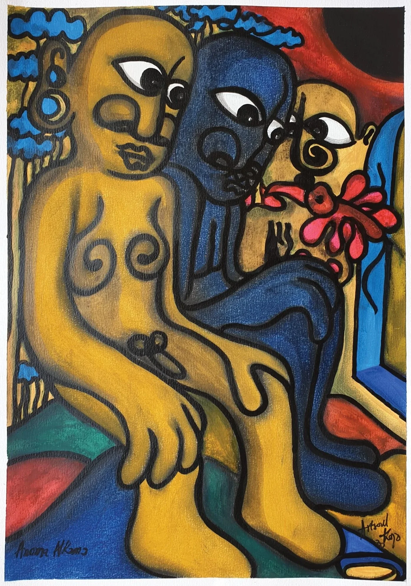 Anoma Nkomo/ Drawing on paper/ 2020