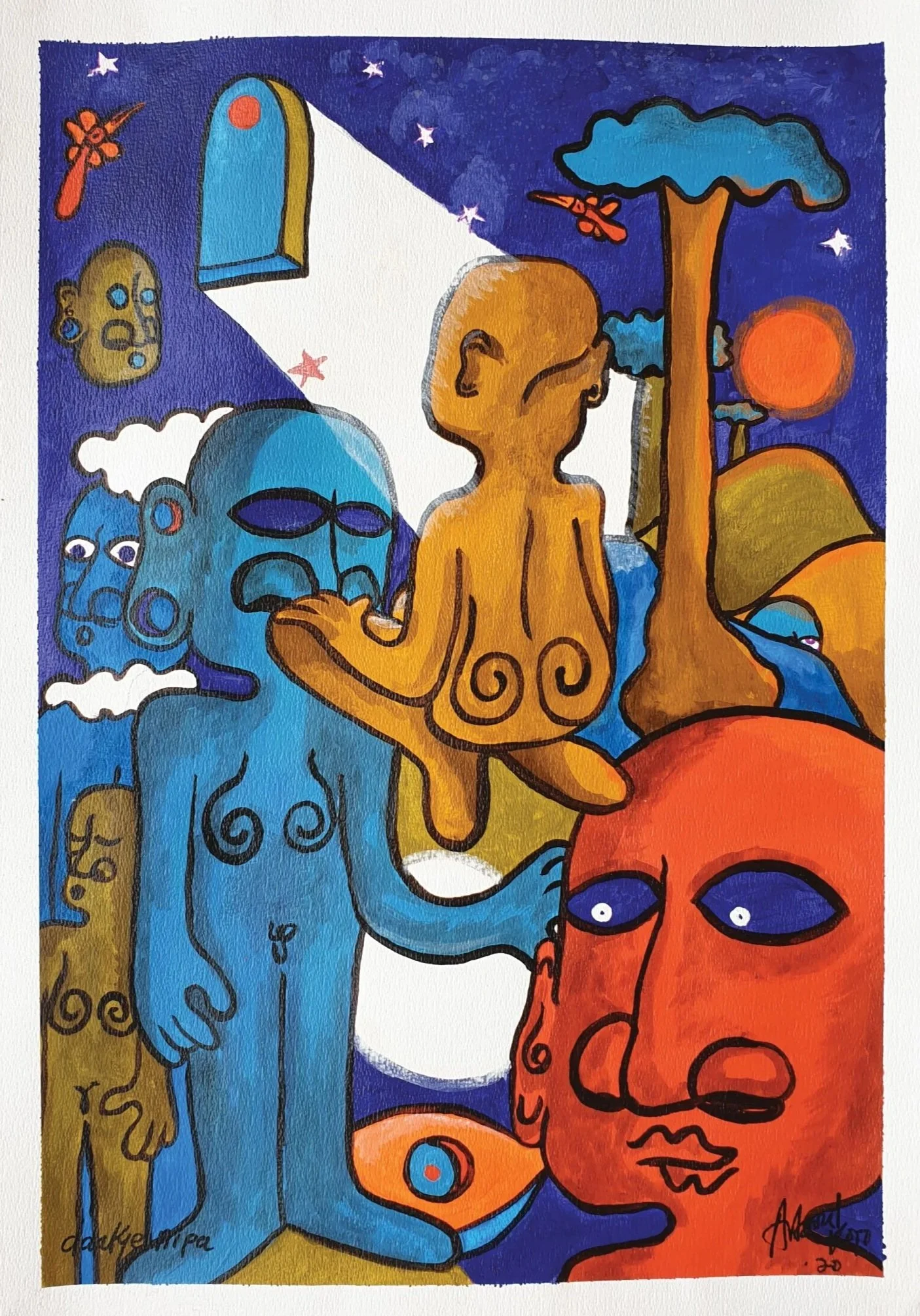 Daakye nipa/ Drawing on paper/ 2020