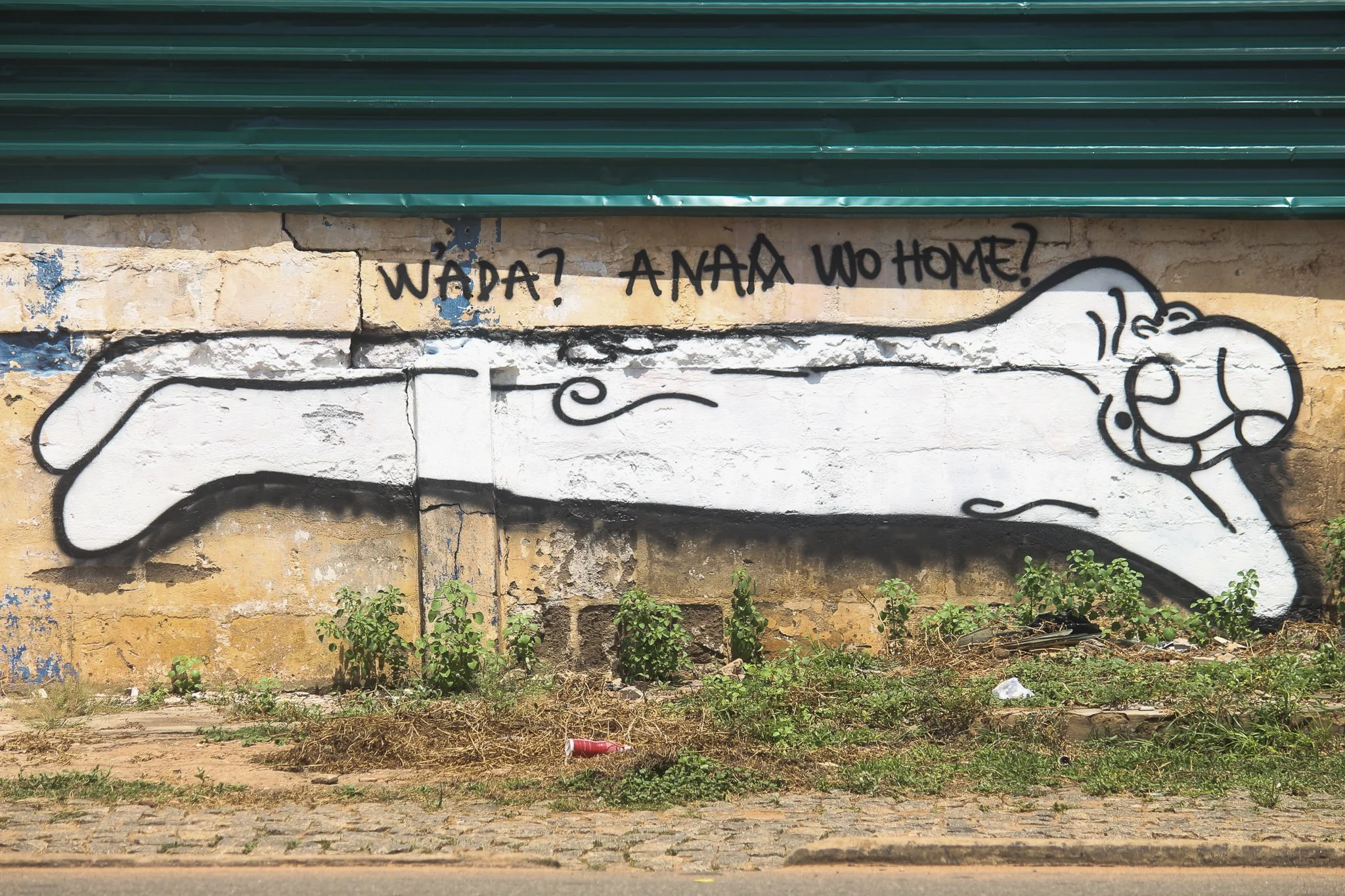 PUBLIC INSTALLATION /
STUDY: WADA ANAA WO HOME /  
ARE YOU ASLEEP OR RESTING /
 

Street art as conversational piece.