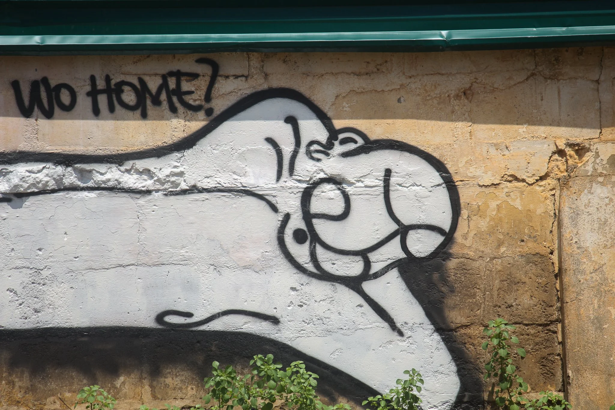 PUBLIC INSTALLATION /
STUDY: WADA ANAA WO HOME /  
ARE YOU ASLEEP OR RESTING /
 

Street art as conversational piece.